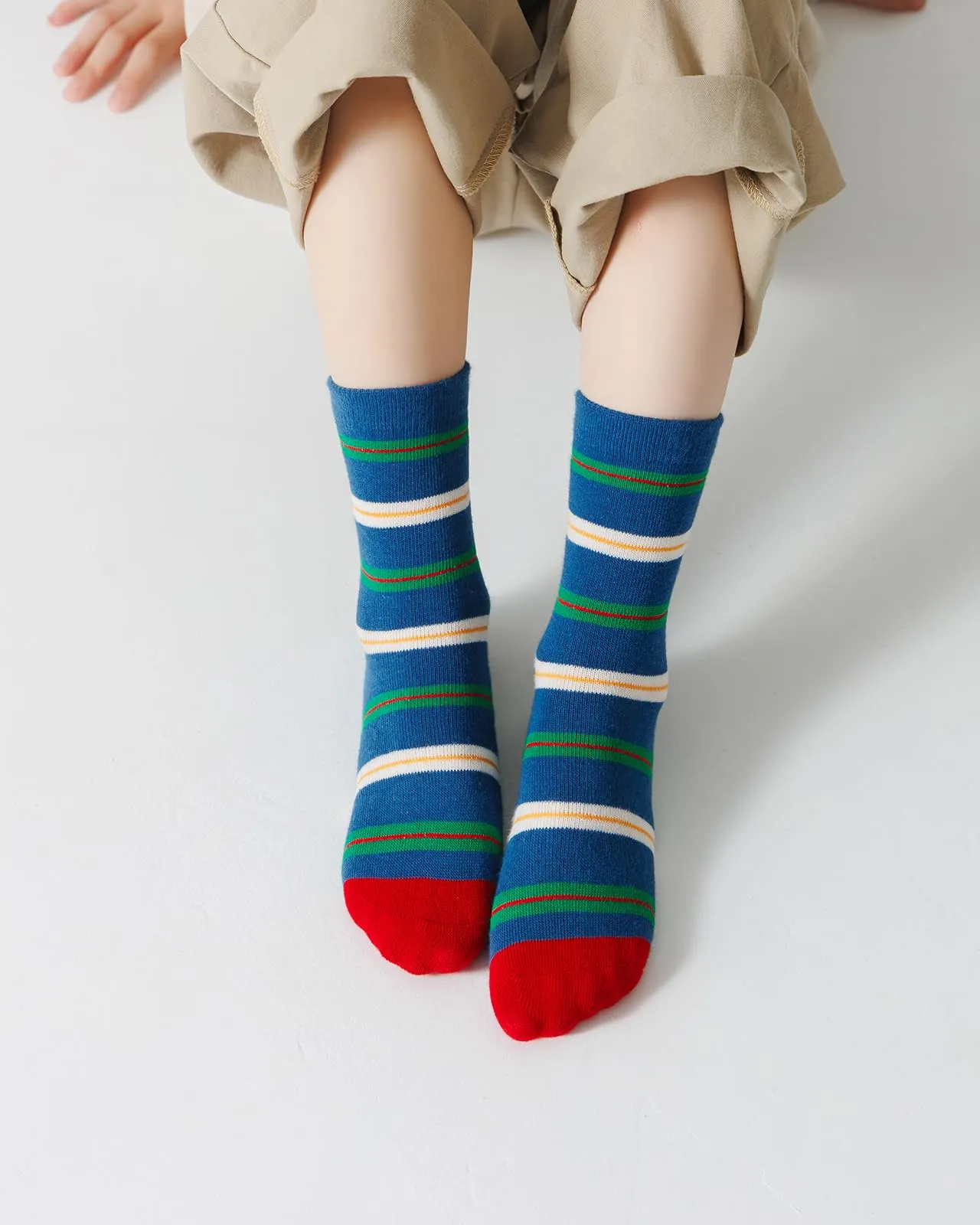Kyopp 5 Paia Calzini per Bambini e Ragazze e Ragazzi Divertenti Calzini Animali in Cotone Unisex per Crew Socks 21-37 - immagine 7