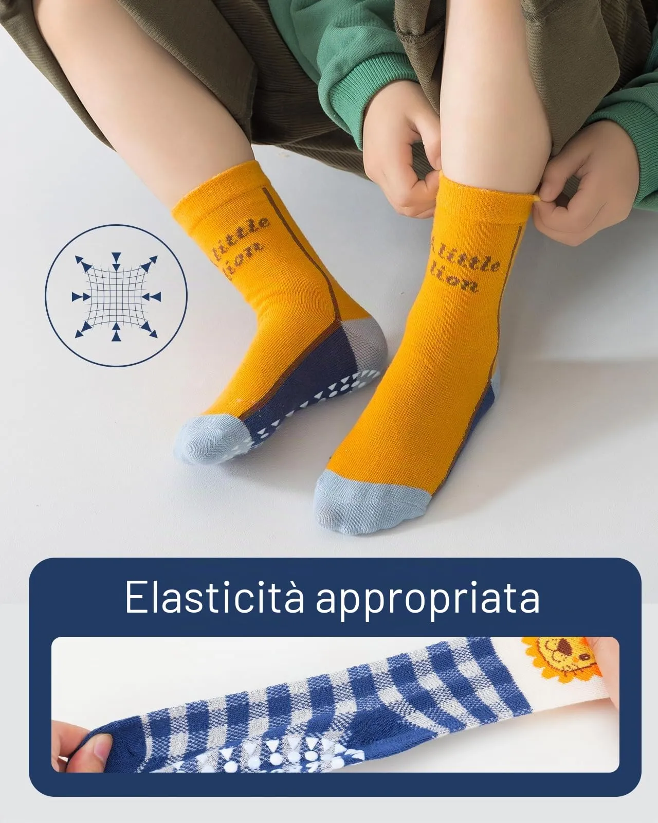 Kyopp 5 Paia Calzini per Bambini e Ragazze e Ragazzi Divertenti Calzini Animali in Cotone Unisex per Crew Socks 21-37 - immagine 2