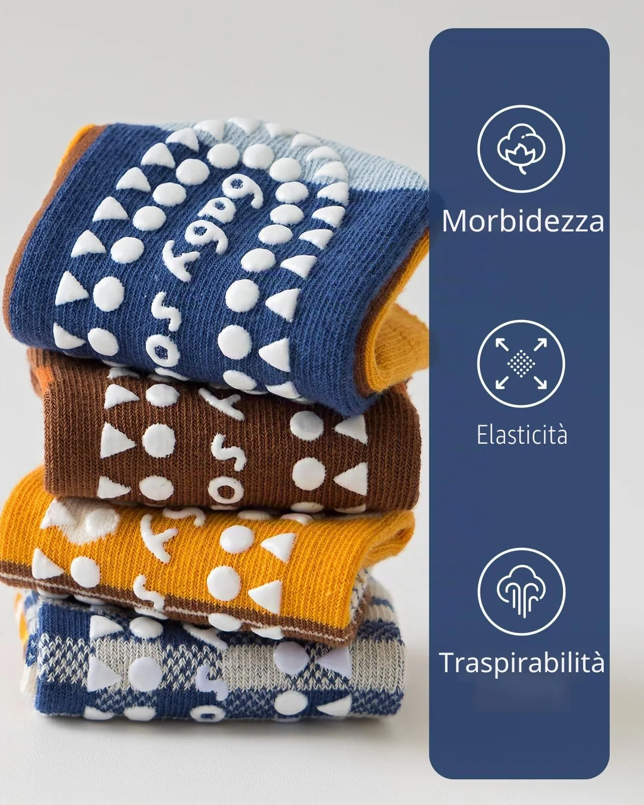 Kyopp 5 Paia Calzini per Bambini e Ragazze e Ragazzi Divertenti Calzini Animali in Cotone Unisex per Crew Socks 21-37 - immagine 7