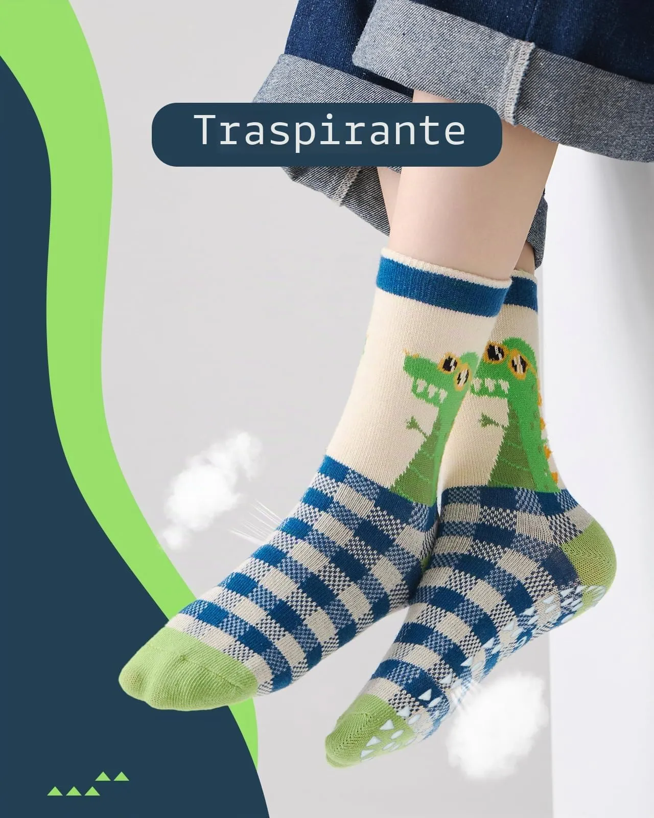 Kyopp 5 Paia Calzini per Bambini e Ragazze e Ragazzi Divertenti Calzini Animali in Cotone Unisex per Crew Socks 21-37 - immagine 3