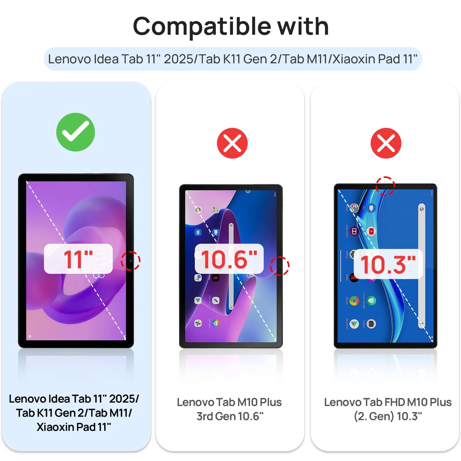 Gerutek 2 Pezzi Pellicola Protettiva per Lenovo Idea Tab 11/Tab M11/Tab K11 - immagine 2