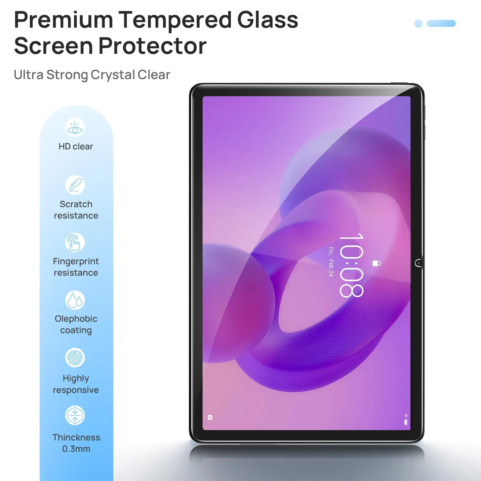 Gerutek 2 Pezzi Pellicola Protettiva per Lenovo Idea Tab 11/Tab M11/Tab K11 - immagine 3