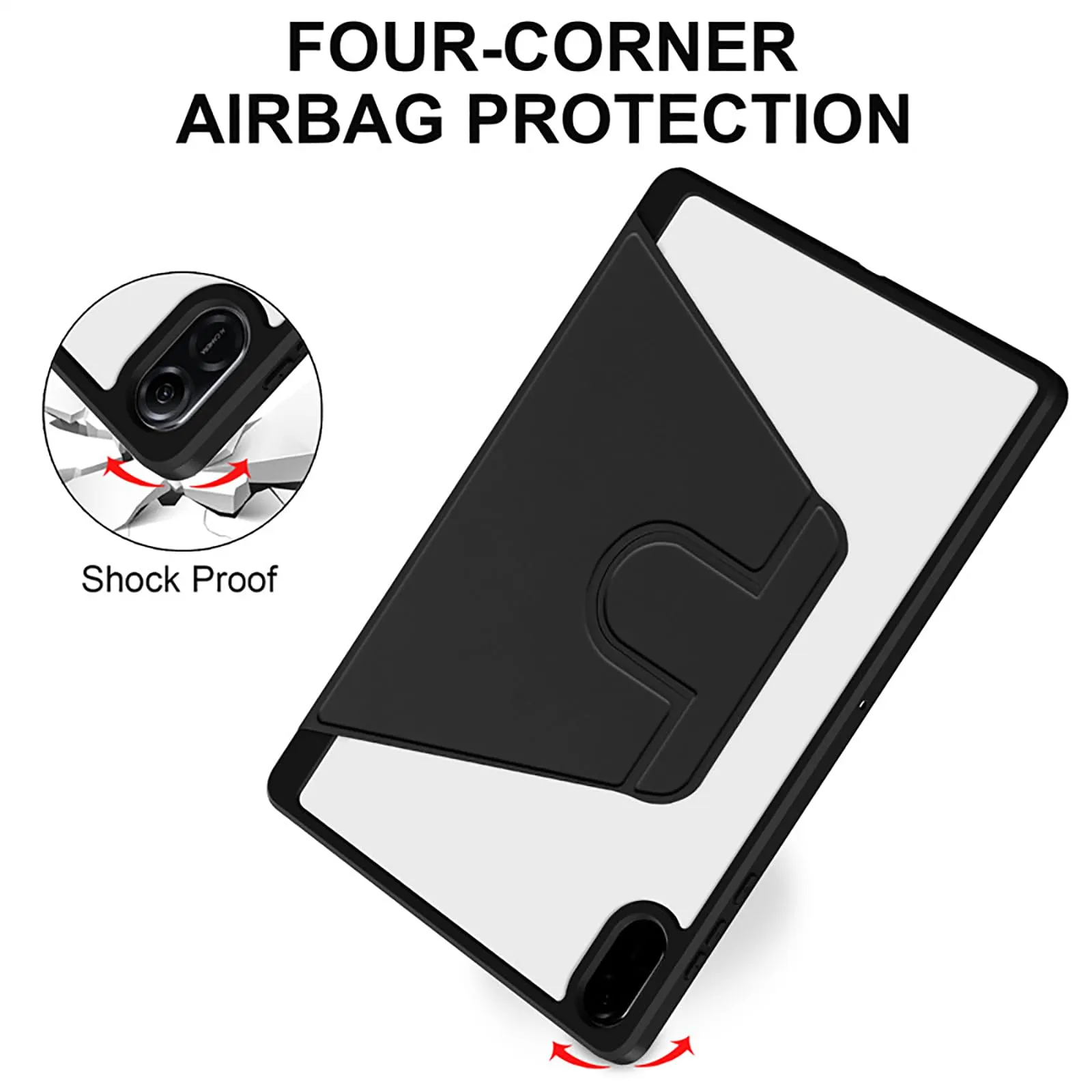 idudao Case Cover per 11" Honor Pad X8a X8b, 360 Multi angolo Rotazione Custodia Copertura protettiva per 11 Pollici X8a(2024) X8b(2026) Tablet, Nero - immagine 4