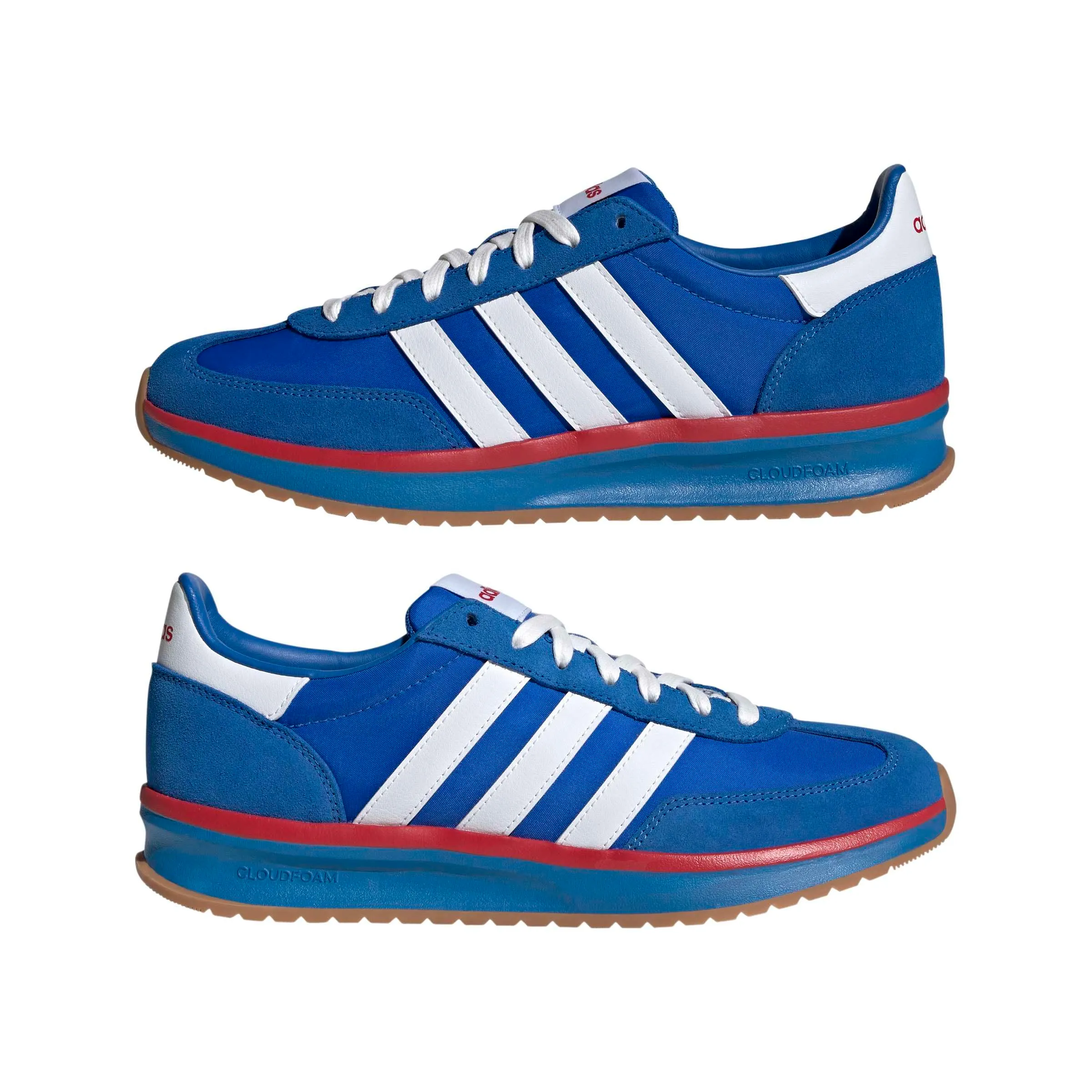 adidas Uomo Run 70S 2.0 Shoes, Bright Royal/Ftwr White/Better Scarlet, 42 2/3 EU - immagine 6
