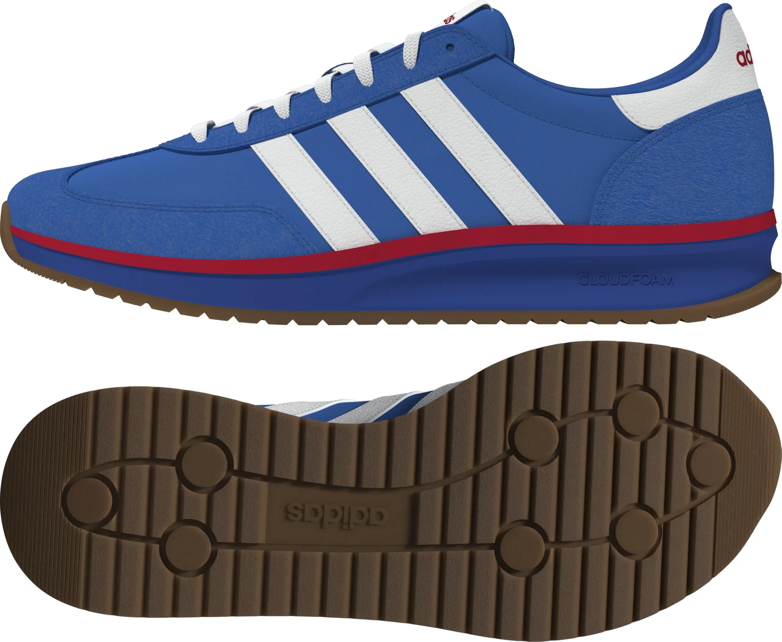 adidas Uomo Run 70S 2.0 Shoes, Bright Royal/Ftwr White/Better Scarlet, 44 EU - immagine 8