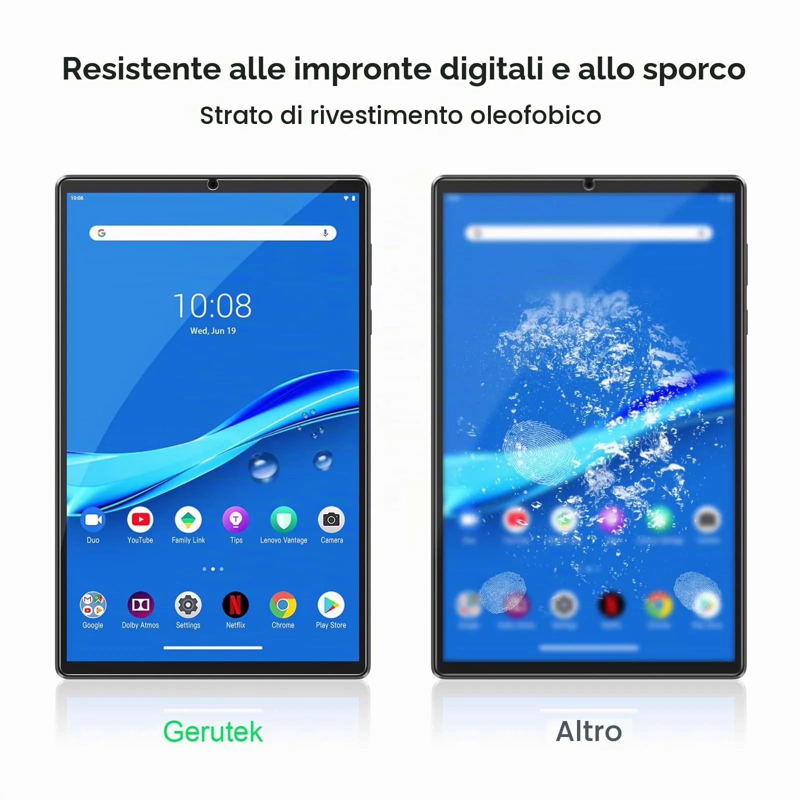 Gerutek 2 Pezzi Pellicola Protettiva per Lenovo Tab M10 Plus 2nd Gen 10,3'' - immagine 6