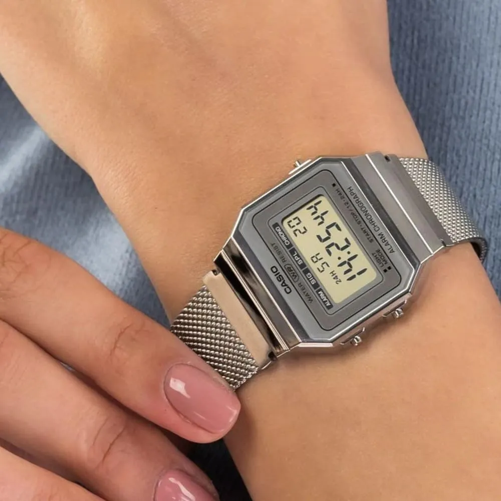 Casio Orologio Digitale Donna con Cinturino in Acciaio Inox A700WEM-7AEF - immagine 2