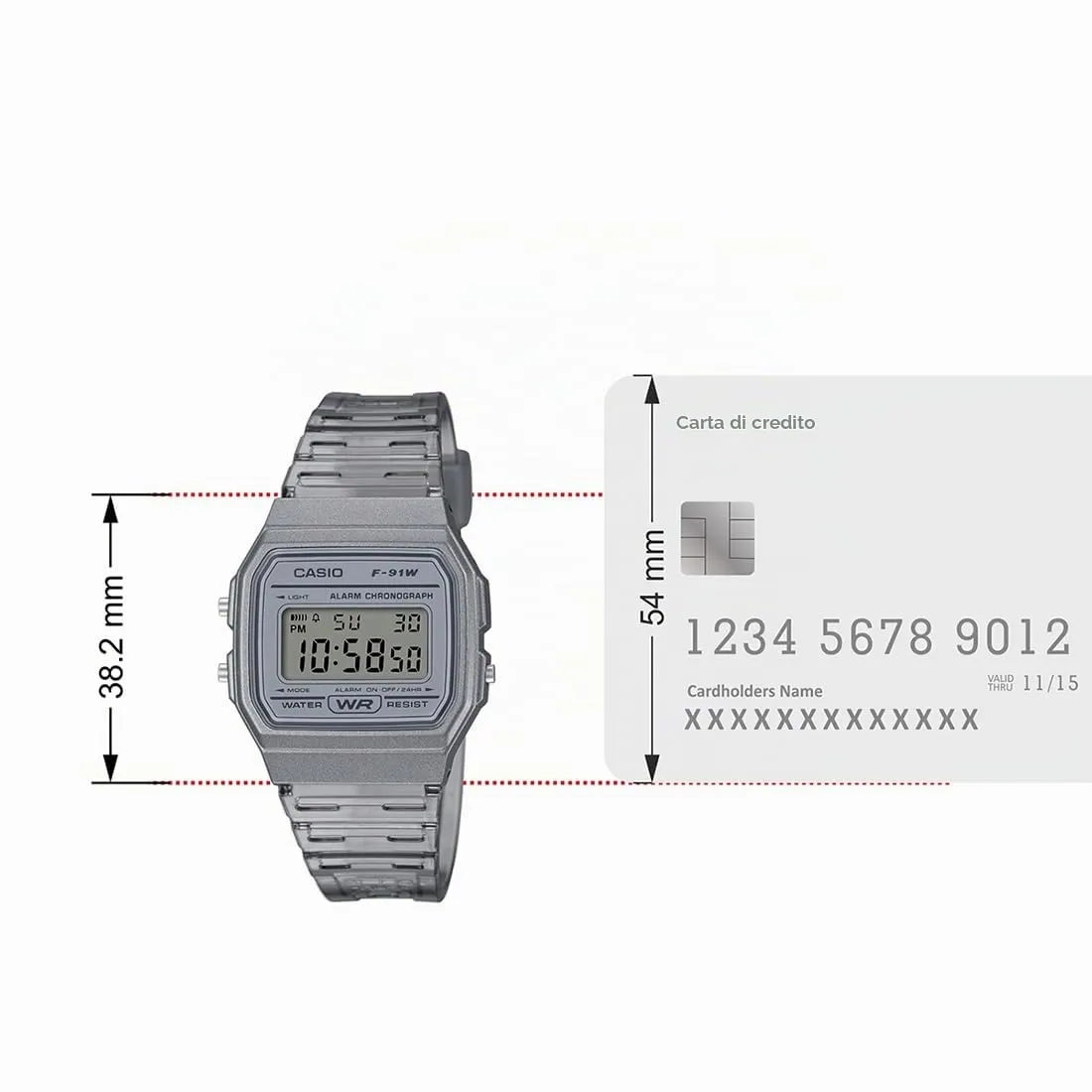 Casio Collection F-91WS-8EF Orologio digitale - immagine 6