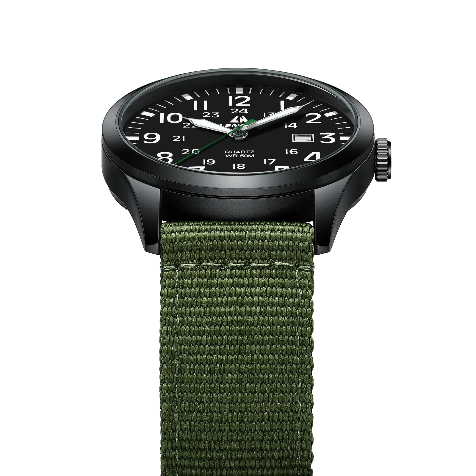 LN LENQIN Orologio Uomo Militare Analogico Quarzo Nylon Datario 3ATM - immagine 7