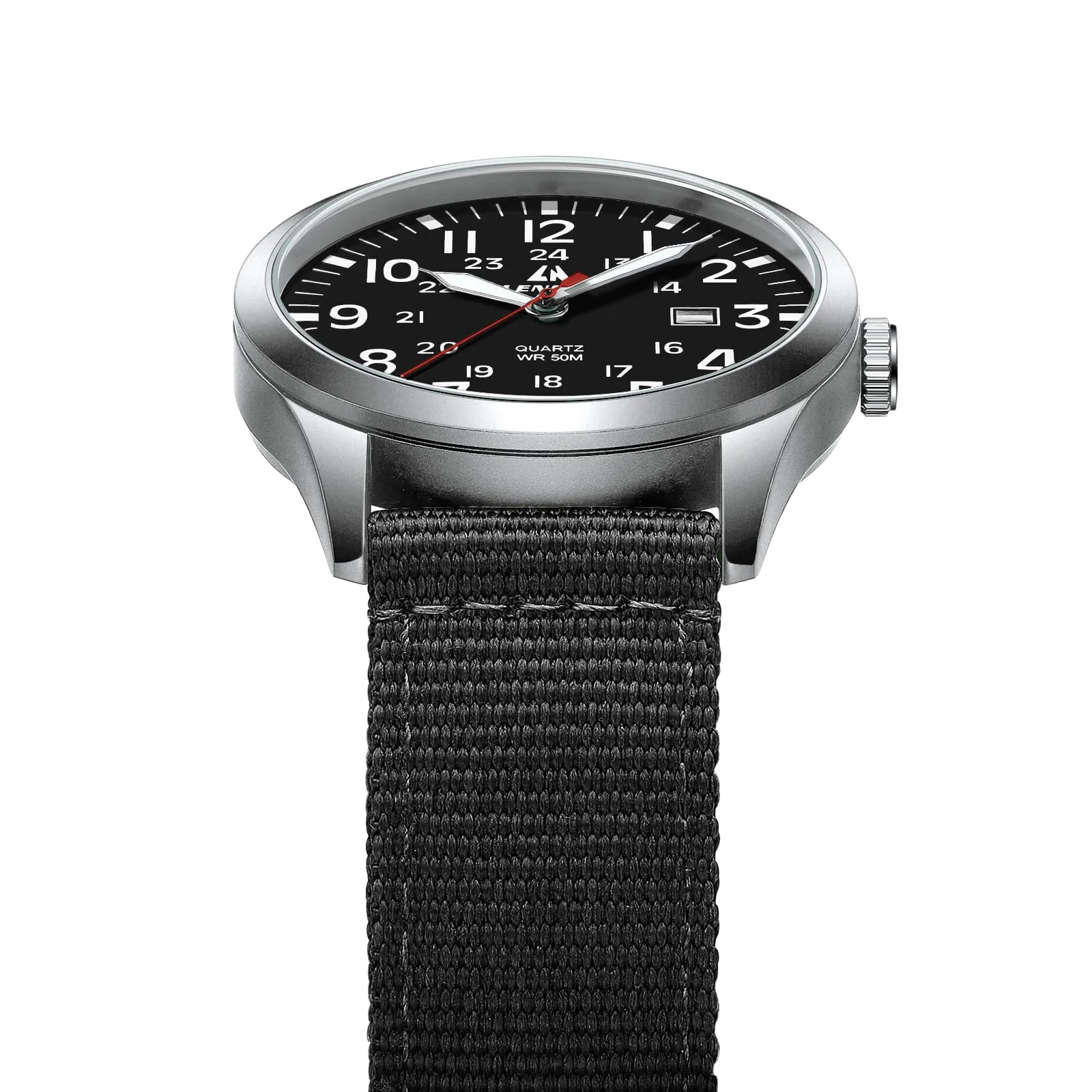 LN LENQIN Orologio Uomo Militare Analogico Quarzo Nylon Datario 3ATM - immagine 7