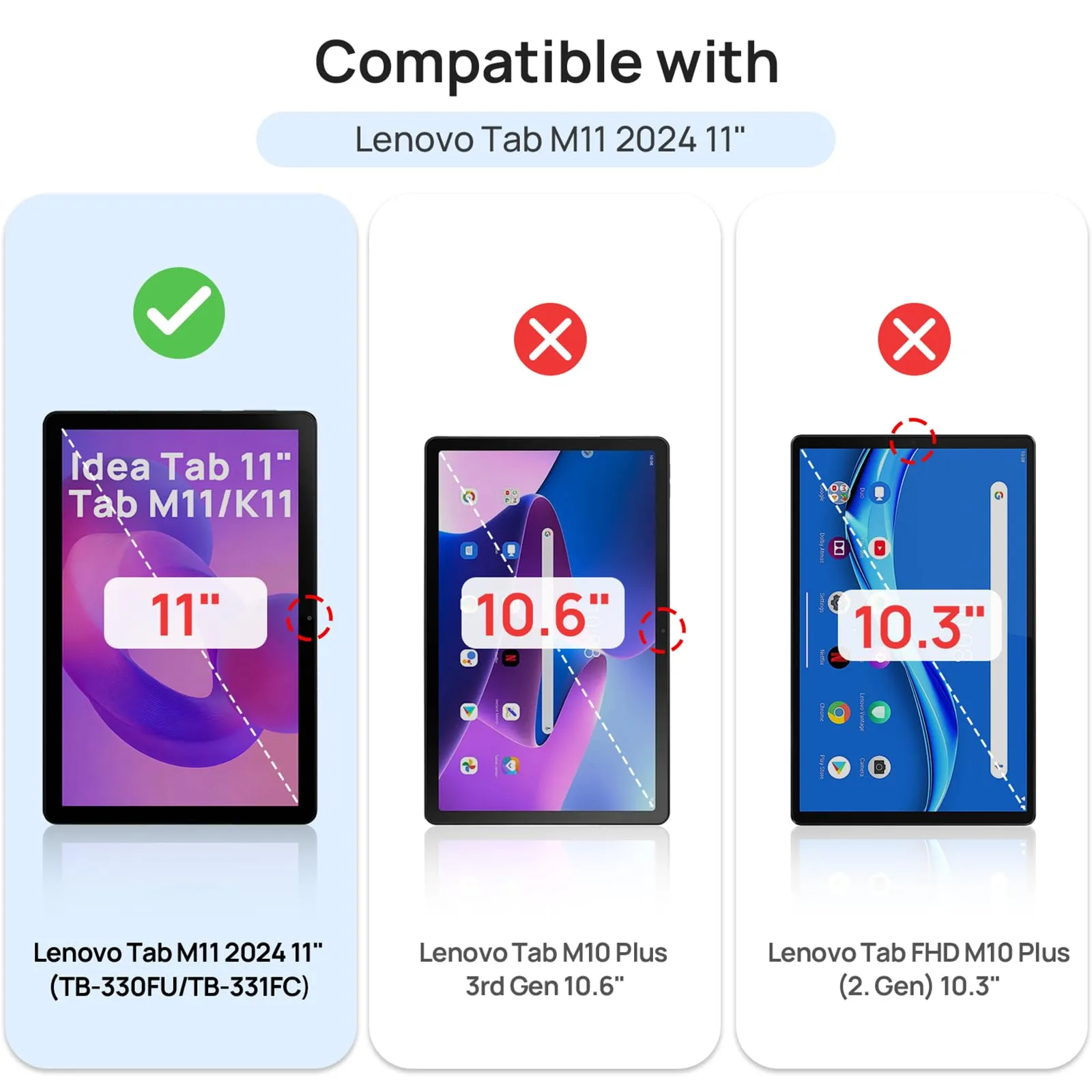 Gerutek 2 Pezzi Pellicola Protettiva per Lenovo Idea Tab 11/Tab M11/Tab K11 - immagine 2