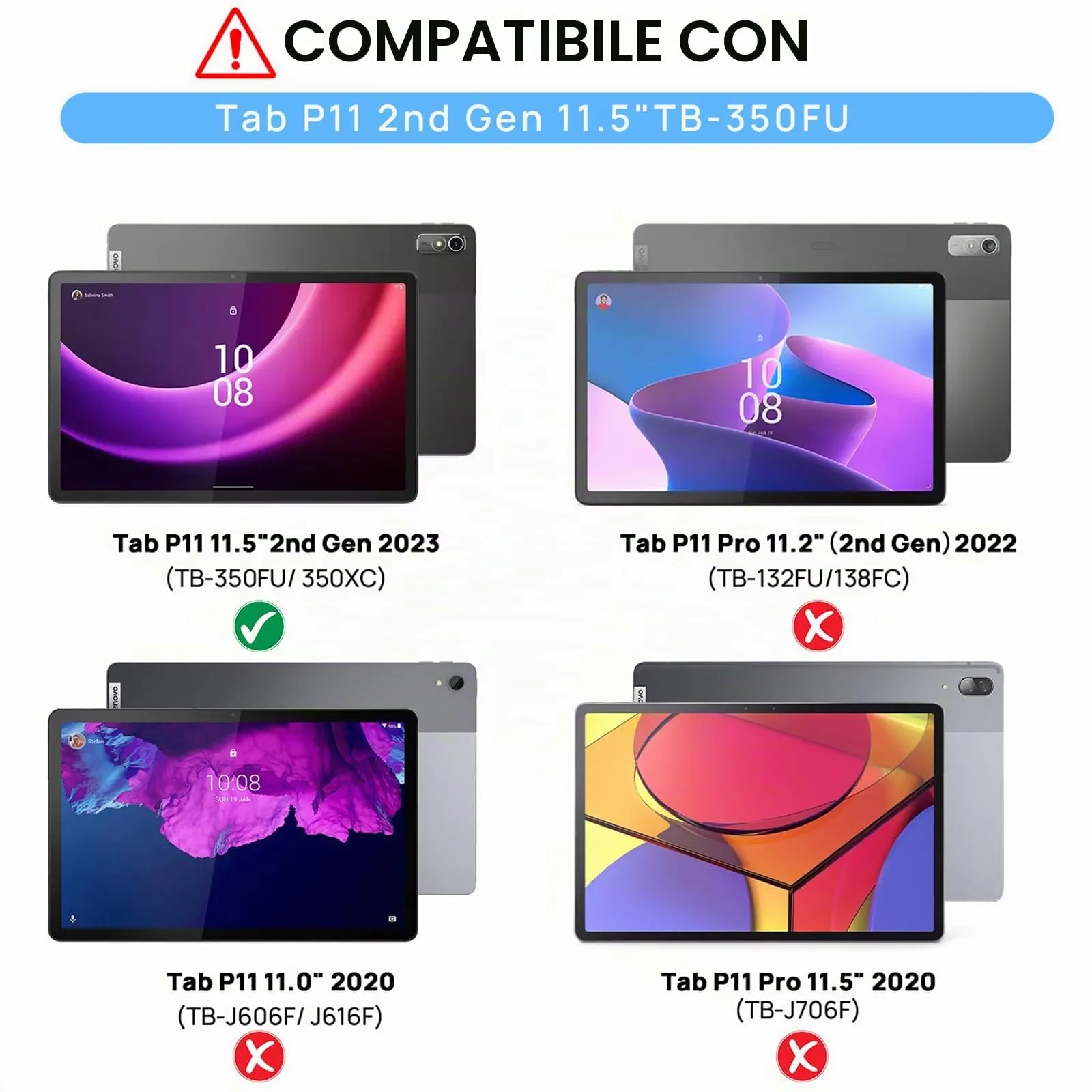 Gerutek 2 Pezzi Pellicola Protettiva per Lenovo P11 2nd Gen 11,5'' 2023 - immagine 2
