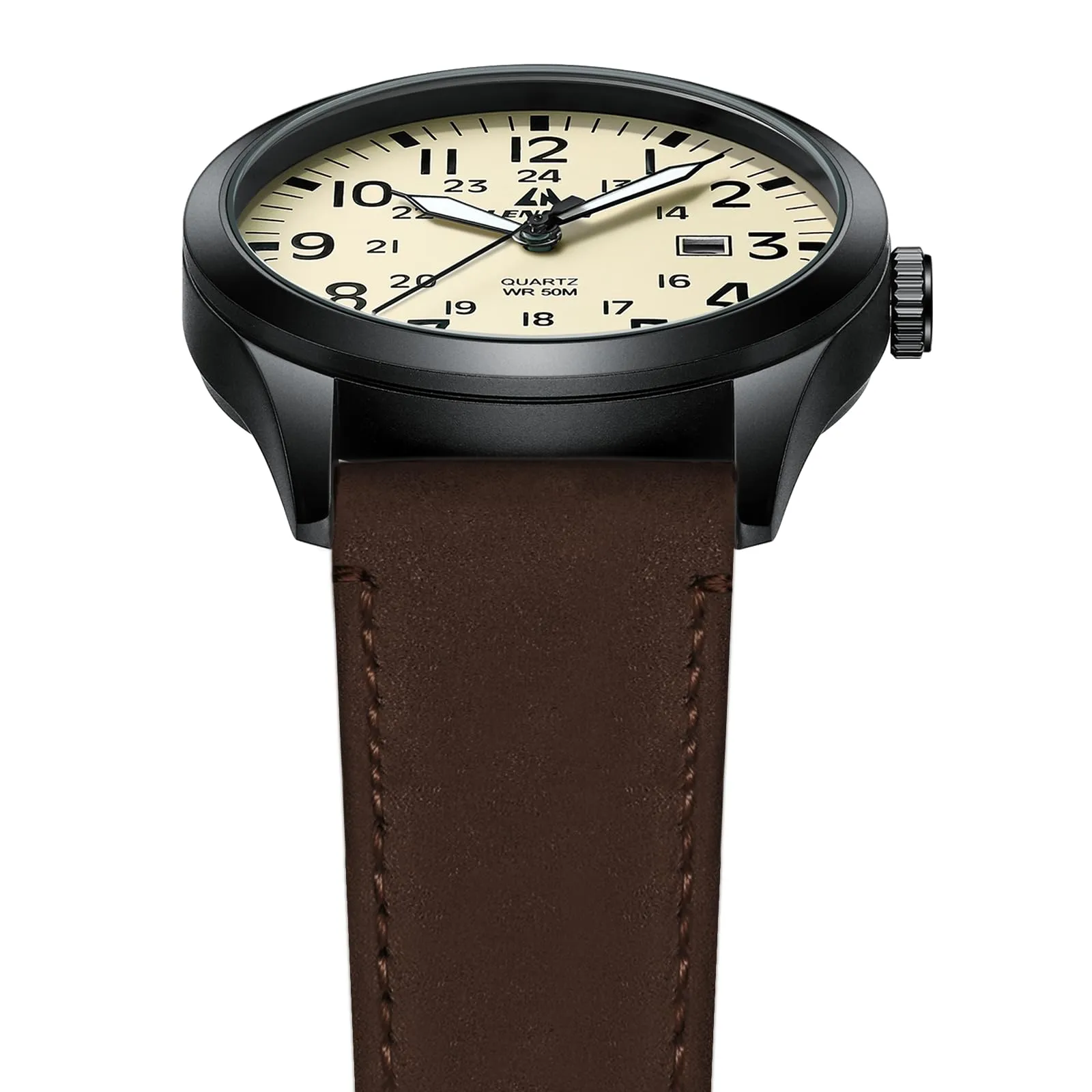 LN LENQIN Orologio Uomo Militare Analogico Quarzo Nylon Datario 3ATM - immagine 4