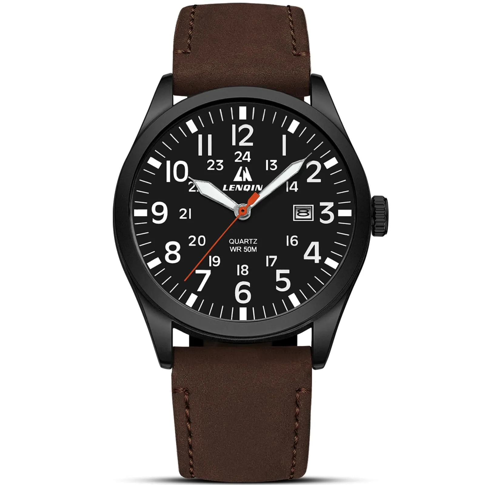 LN LENQIN Orologio Uomo Militare Analogico Quarzo Nylon Datario 3ATM - immagine 1