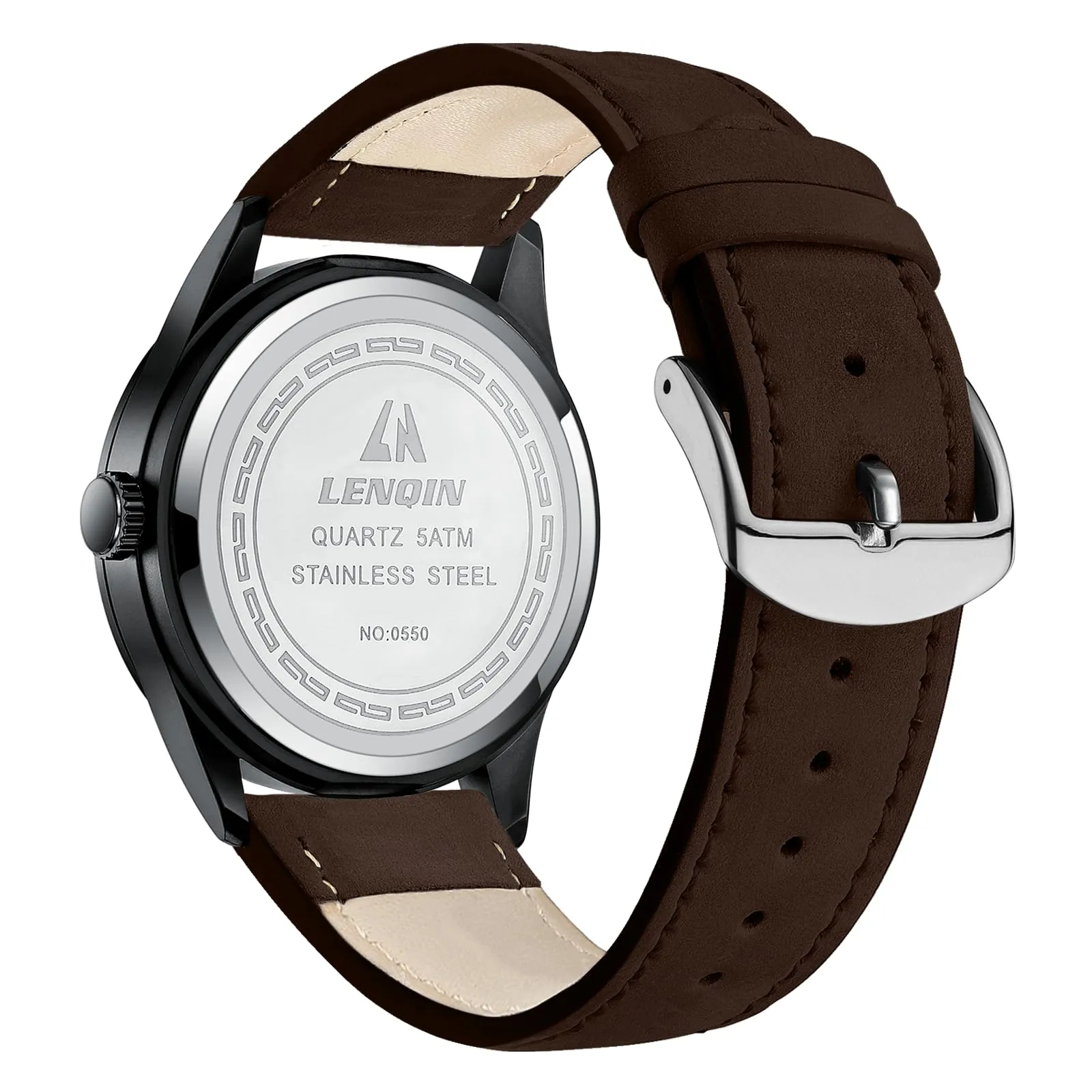 LN LENQIN Orologio Uomo Militare Analogico Quarzo Nylon Datario 3ATM - immagine 2
