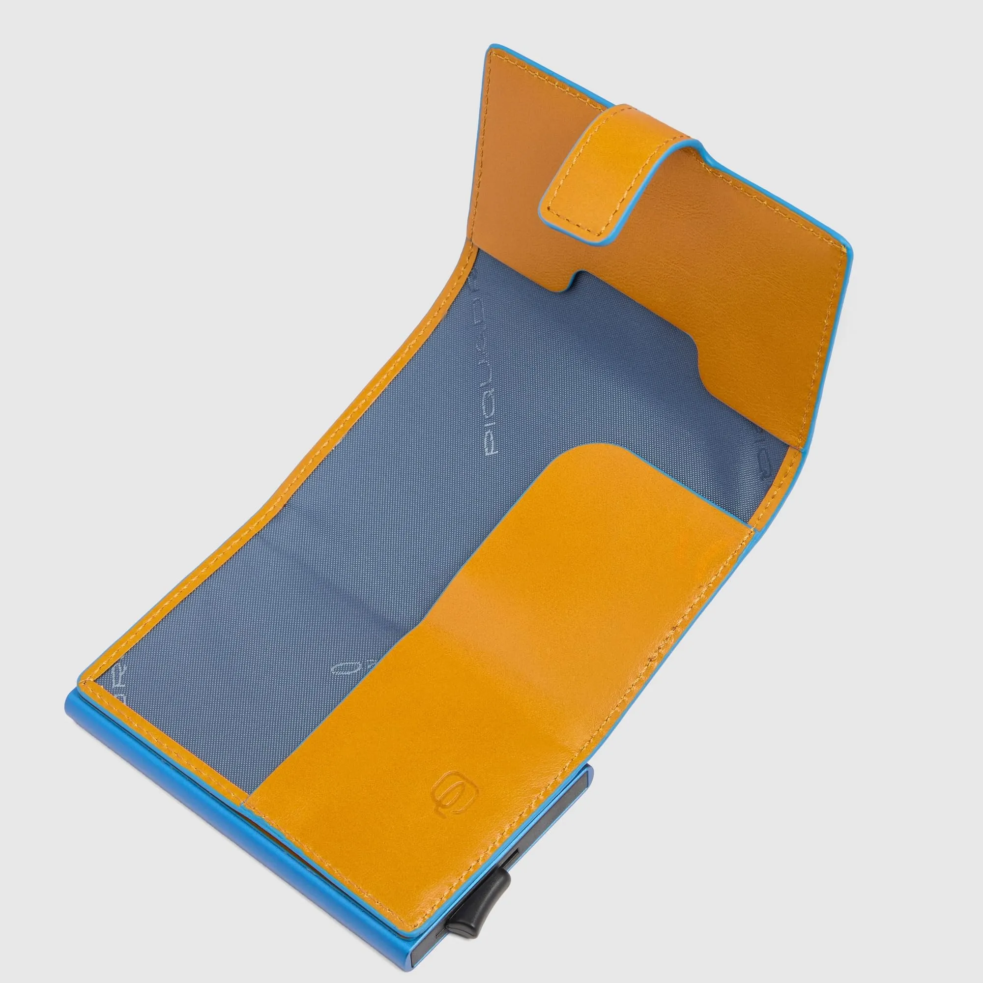 PIQUADRO - Portacarte Blue Square RFID Pelle e Metallo - Unisex - Giallo - immagine 4