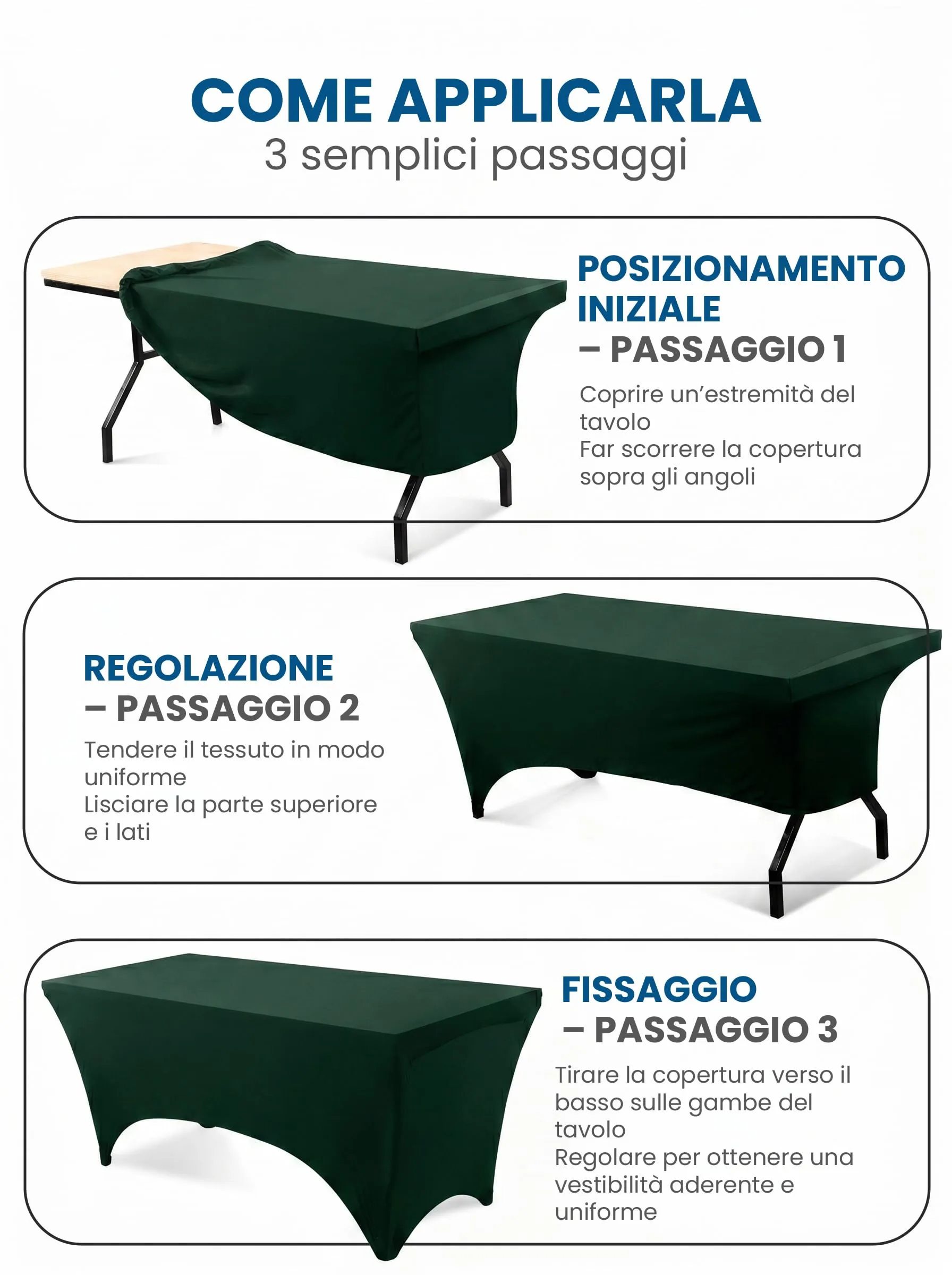 Utopia Kitchen Tovaglia Estensibile [6 Piedi, 183 cm] Copritavolo in Poliestere e Spandex - Lavabile in Lavatrice e Resistente alle Pieghe per Eventi e Feste (Confezione da 1, Bianco) - immagine 4