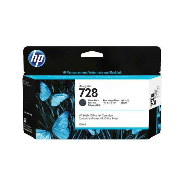 Hp 728 130-ML Matte Black Designjet Ink Cartridge 3WX25A - immagine 1