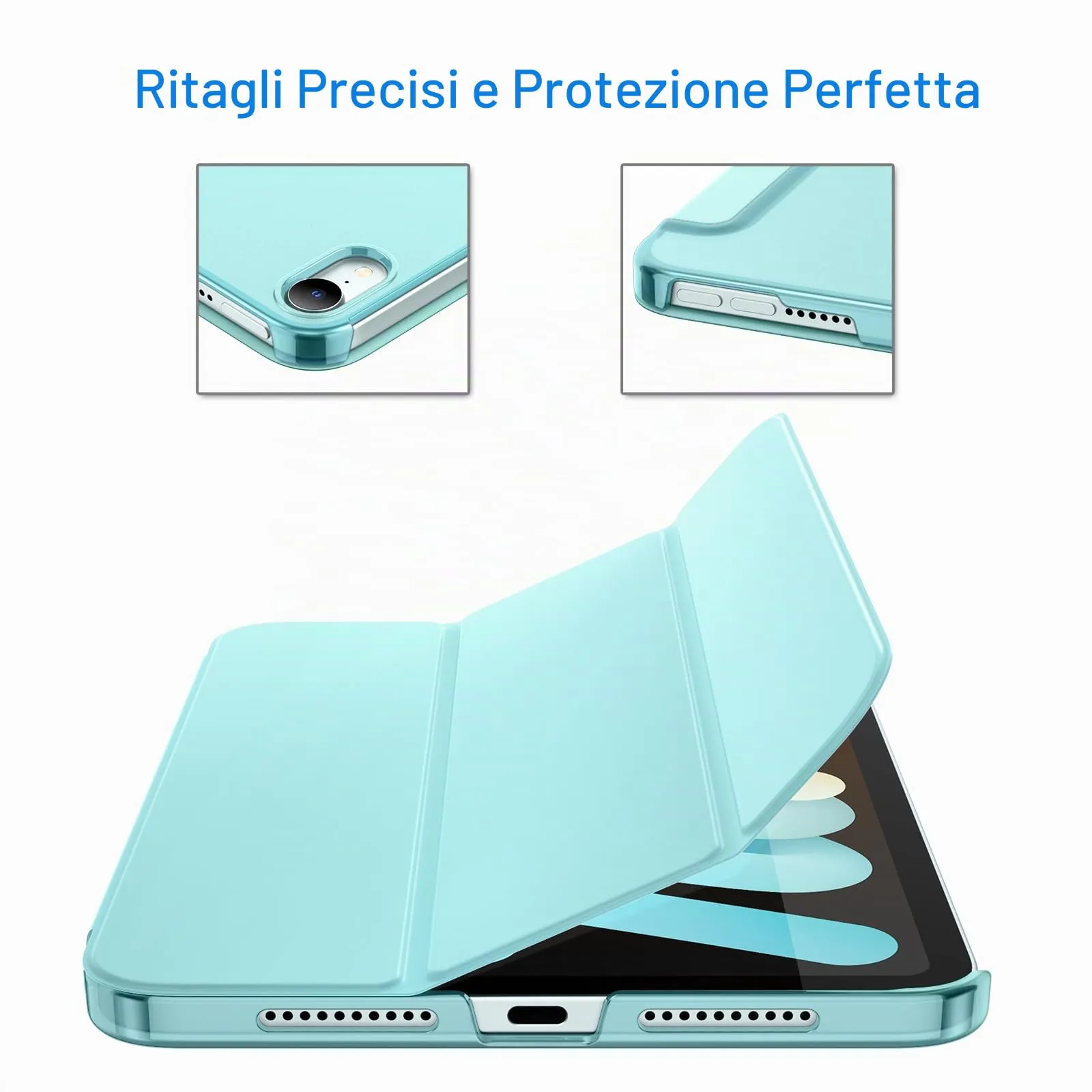 JETech Custodia per iPad mini A17 Pro/6ª Gen, Blu - immagine 3