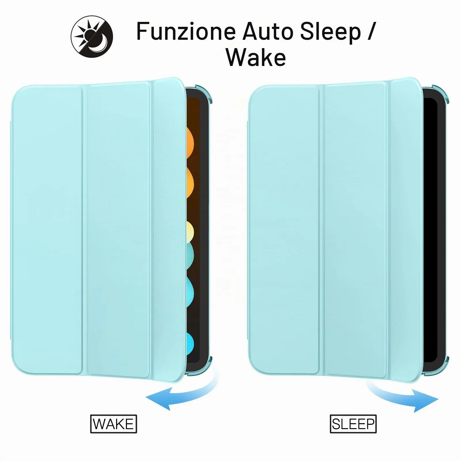 JETech Custodia per iPad mini A17 Pro/6ª Gen, Blu - immagine 6