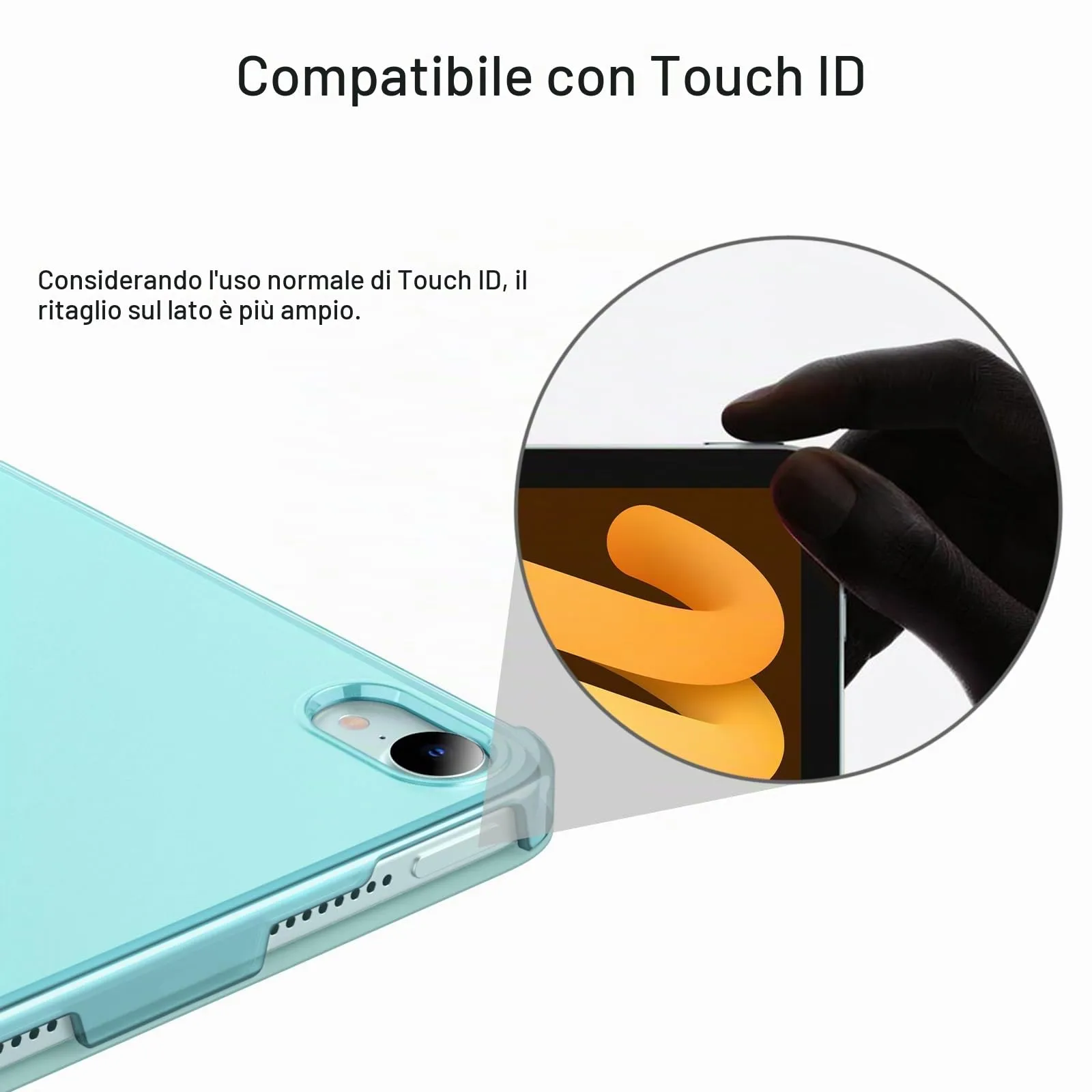 JETech Custodia per iPad mini A17 Pro/6ª Gen, Blu - immagine 7