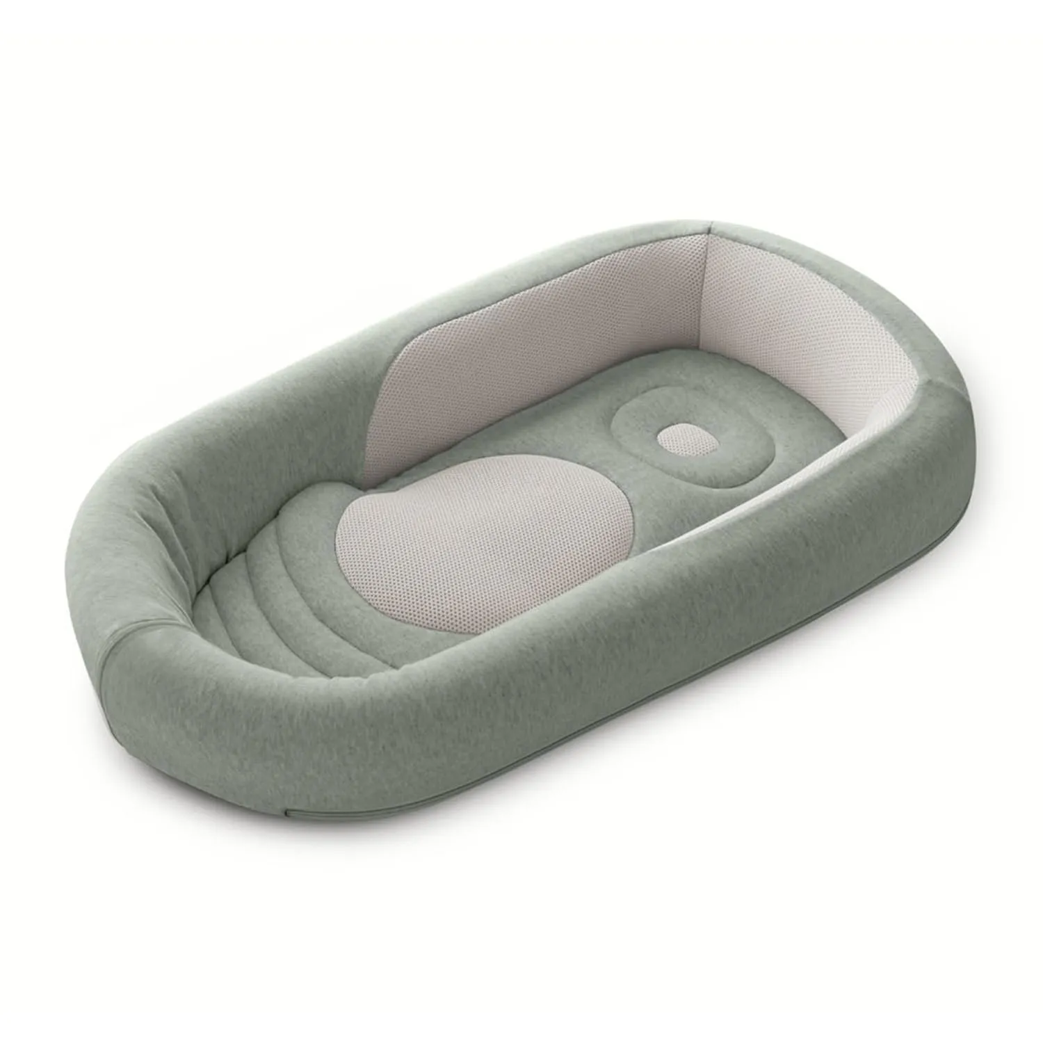 Inglesina Welcome Pod Baby Nest Ergonomico 0-8 Mesi, Riduttore Lettino Traspirante in Bambù e Cotone, Sfoderabile e Lavabile (Balance Green) - immagine 1