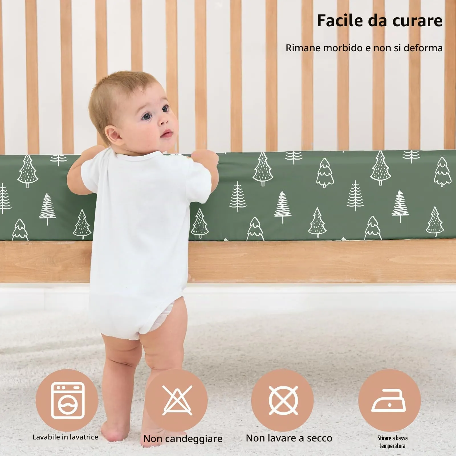 FIEMOL Lenzuola per Lettino Unisex Confezione da 3 - Microfibra Ultra Morbida Leone Marrone - Neutro per Maschi e Femmine - Per Materasso Lettino Standard 52"x28" - immagine 7