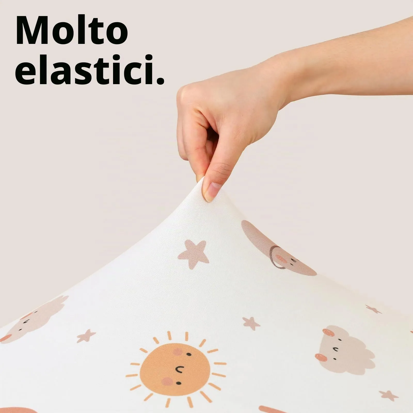 FIEMOL Lenzuola per Lettino Unisex Confezione da 3 - Microfibra Ultra Morbida Sole Arancione e Arcobaleno - Neutro per Maschi e Femmine - Per Materasso Lettino Standard 52"x28" - immagine 4