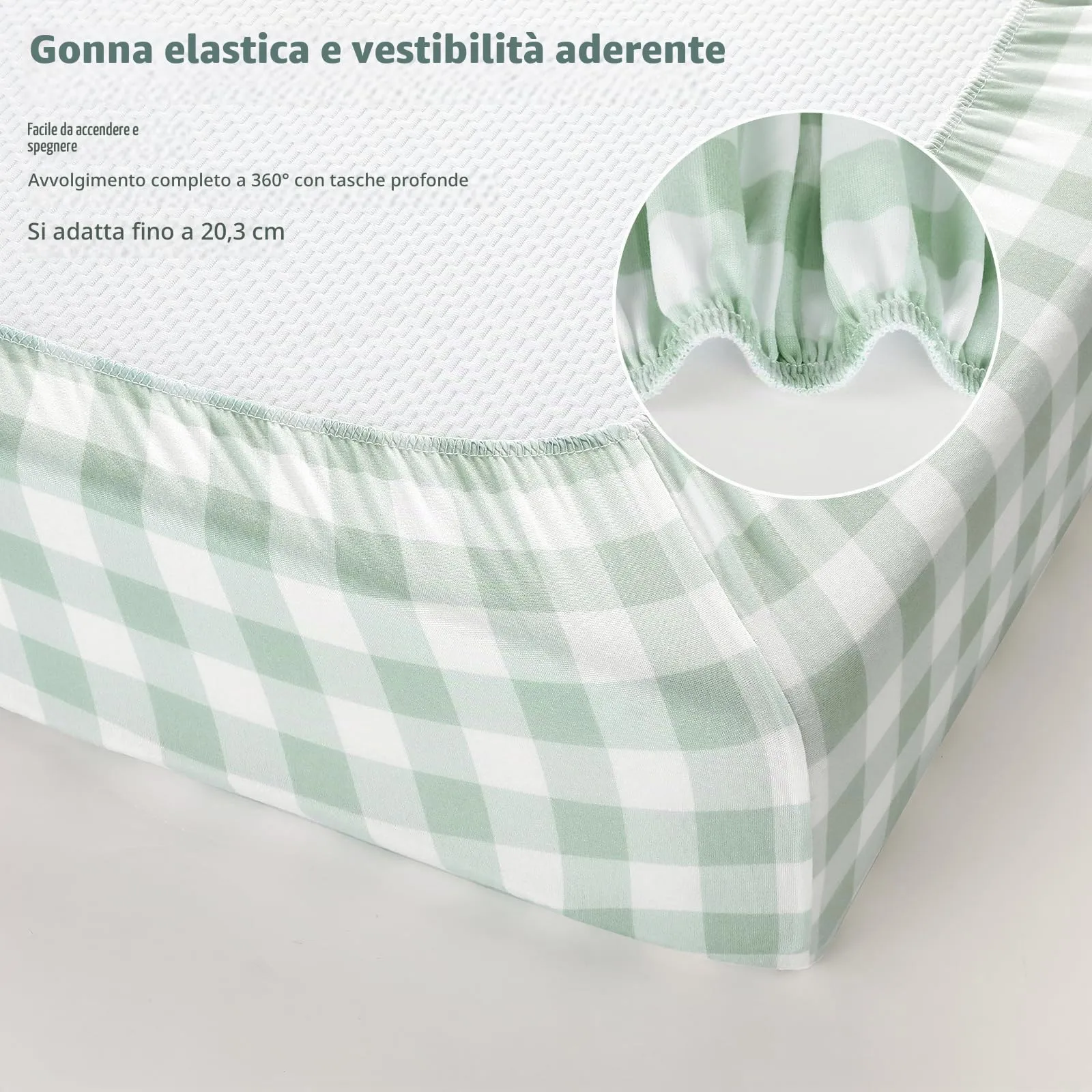 FIEMOL Lenzuola per Lettino Unisex Confezione da 3 - Microfibra Ultra Morbida Orso del Bosco Verde - Neutro per Maschi e Femmine - Per Materasso Lettino Standard 52"x28" - immagine 7