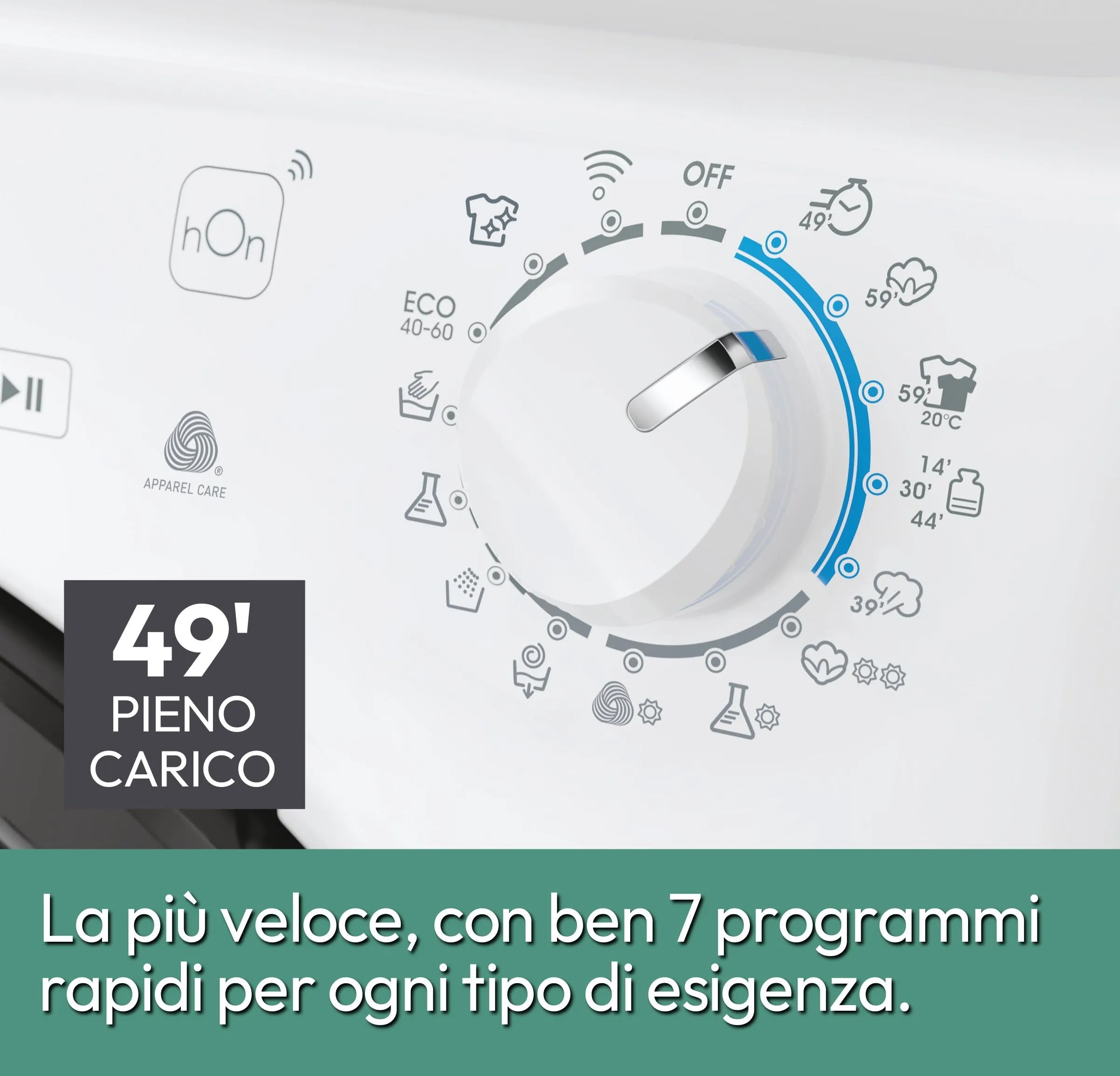 Candy Smart Pro Inverter Lavasciuga Slim 7+4 Kg, Libera Installazione, 1400 Giri, Classe A, Programmi Rapidi, App hOn, Programma, AxLxP 89x60x45- CSOW 4746TWMB5-S [Classe di efficienza energetica E] - immagine 3