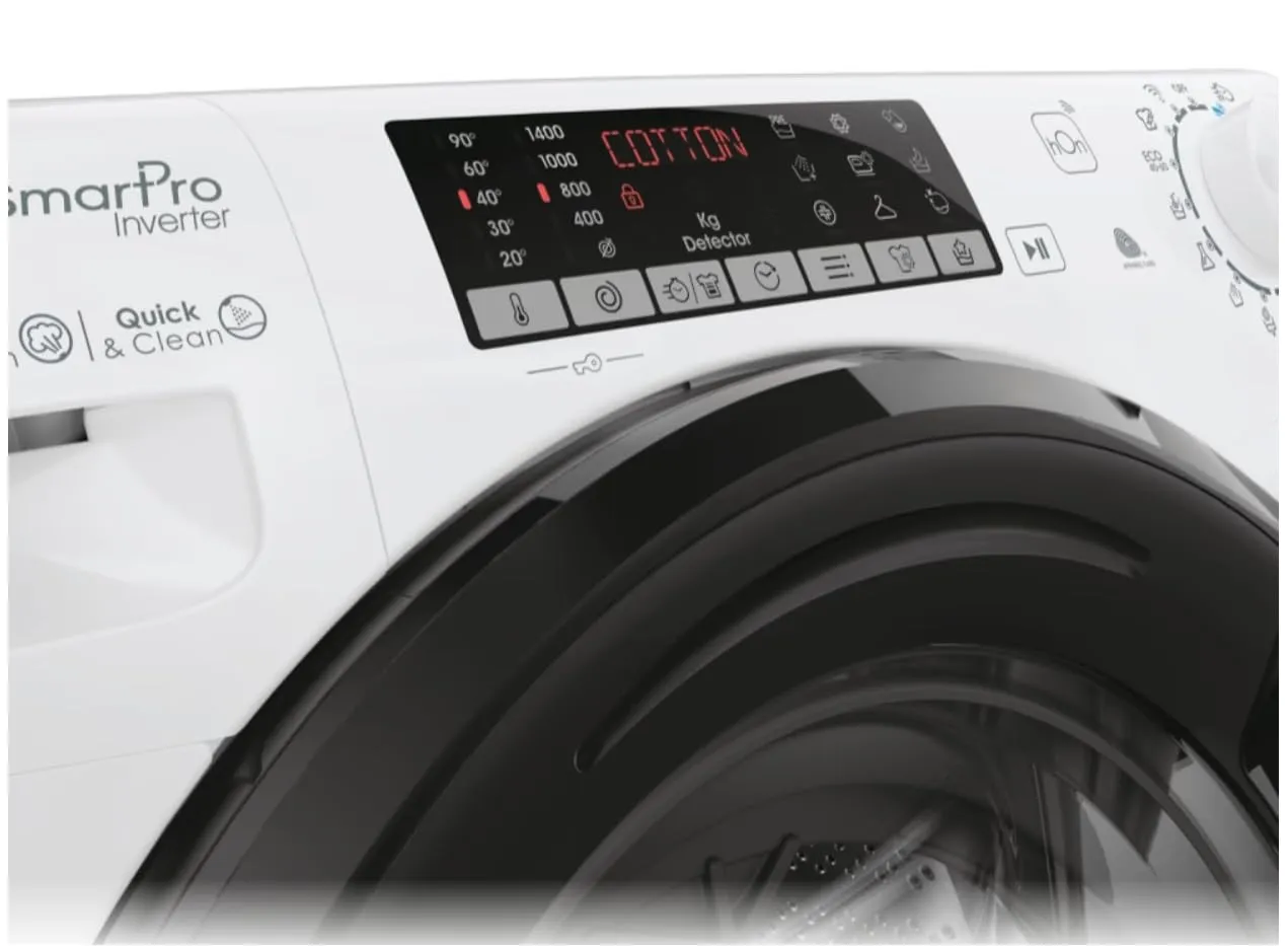 Candy Smart Pro Inverter Lavasciuga Slim 7+4 Kg, Libera Installazione, 1400 Giri, Classe A, Programmi Rapidi, App hOn, Programma, AxLxP 89x60x45- CSOW 4746TWMB5-S [Classe di efficienza energetica E] - immagine 7