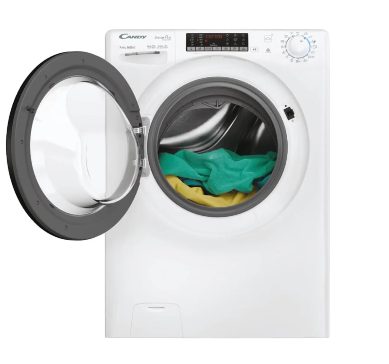 Candy Smart Pro Inverter Lavasciuga Slim 7+4 Kg, Libera Installazione, 1400 Giri, Classe A, Programmi Rapidi, App hOn, Programma, AxLxP 89x60x45- CSOW 4746TWMB5-S [Classe di efficienza energetica E] - immagine 8