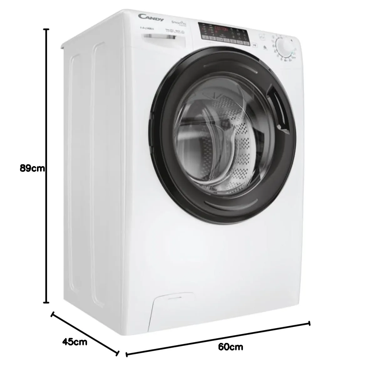 Candy Smart Pro Inverter Lavasciuga Slim 7+4 Kg, Libera Installazione, 1400 Giri, Classe A, Programmi Rapidi, App hOn, Programma, AxLxP 89x60x45- CSOW 4746TWMB5-S [Classe di efficienza energetica E] - immagine 11