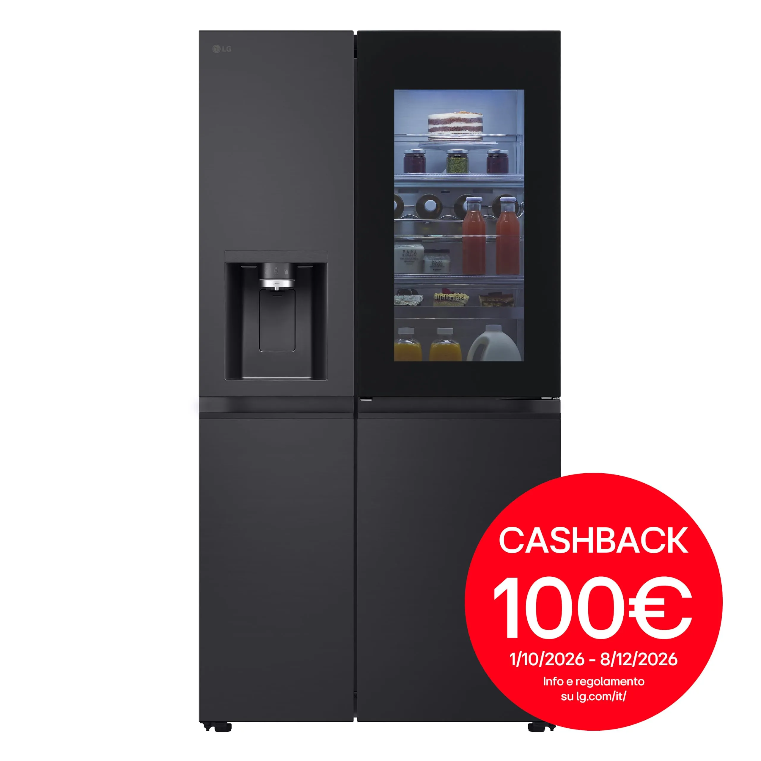 LG GSXE91EVAD Frigorifero Americano InstaView 628L, Total No Frost, Wi-Fi - immagine 2