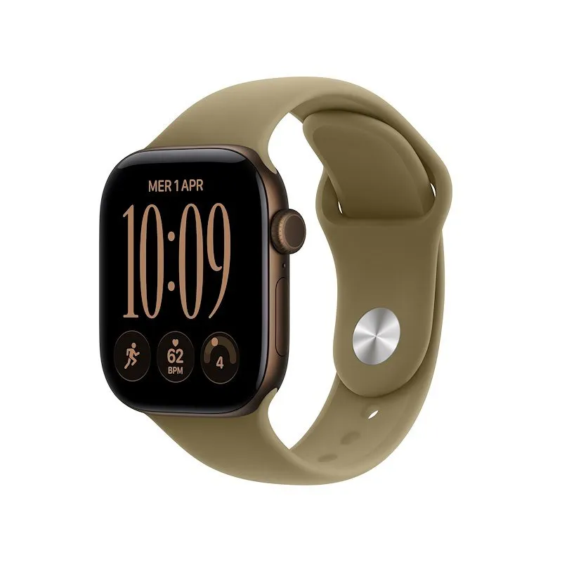 Apple Watch Series 12 GPS 42MM M/L Cassa Alluminio Bronzo scuro e Sport Band Oliva - immagine 1