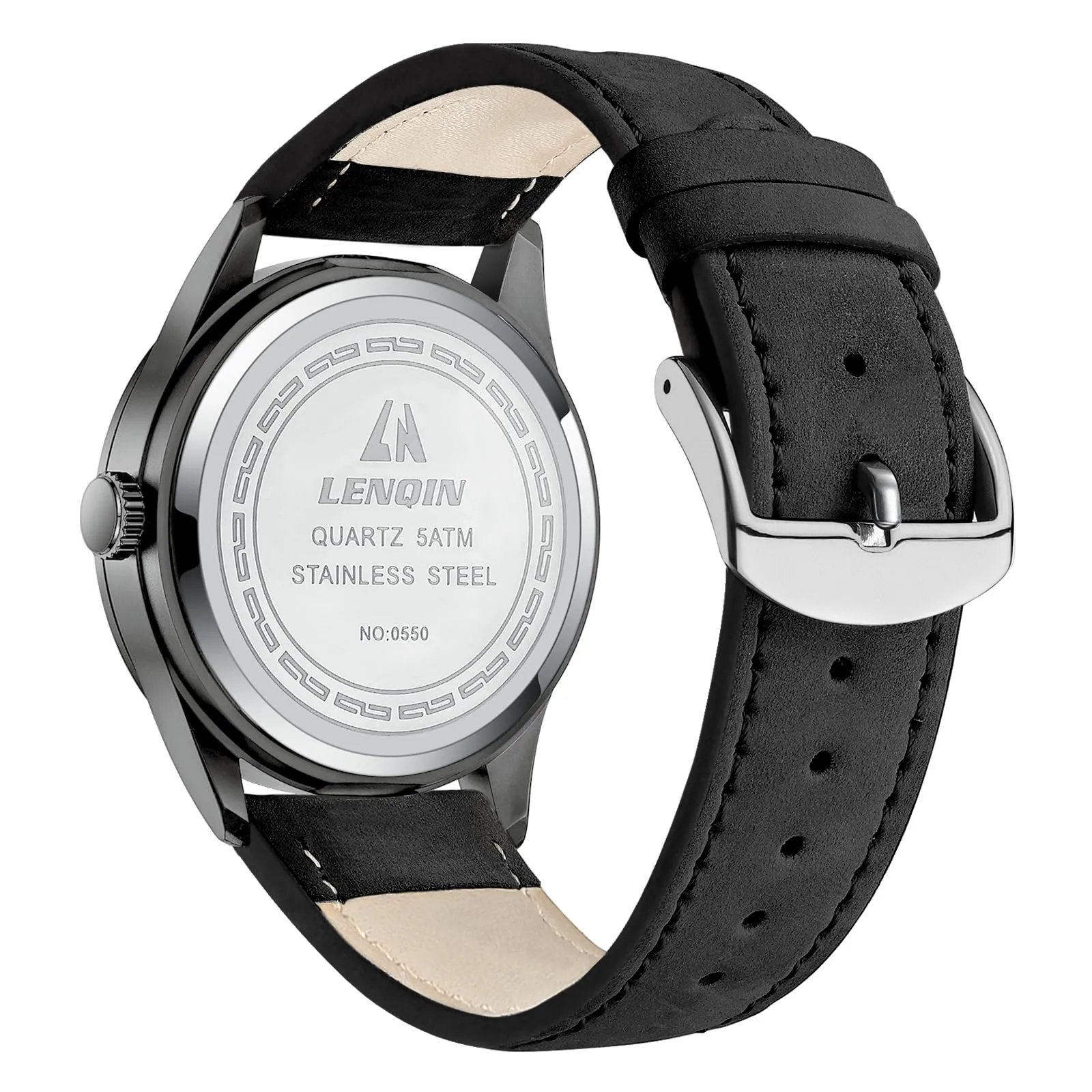 LN LENQIN Orologio Uomo Militare Analogico Quarzo Nylon Datario 3ATM - immagine 2