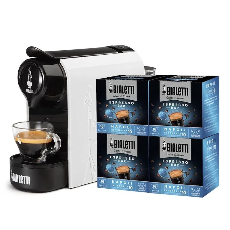 Bialetti Bundle Gioia Bianco+ 64 Caps Napoli - immagine 1