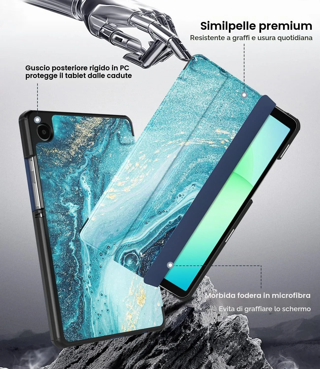 TiMOVO Cover per Samsung Galaxy Tab A11/A9 8,7 Pollici, Doratura - immagine 4
