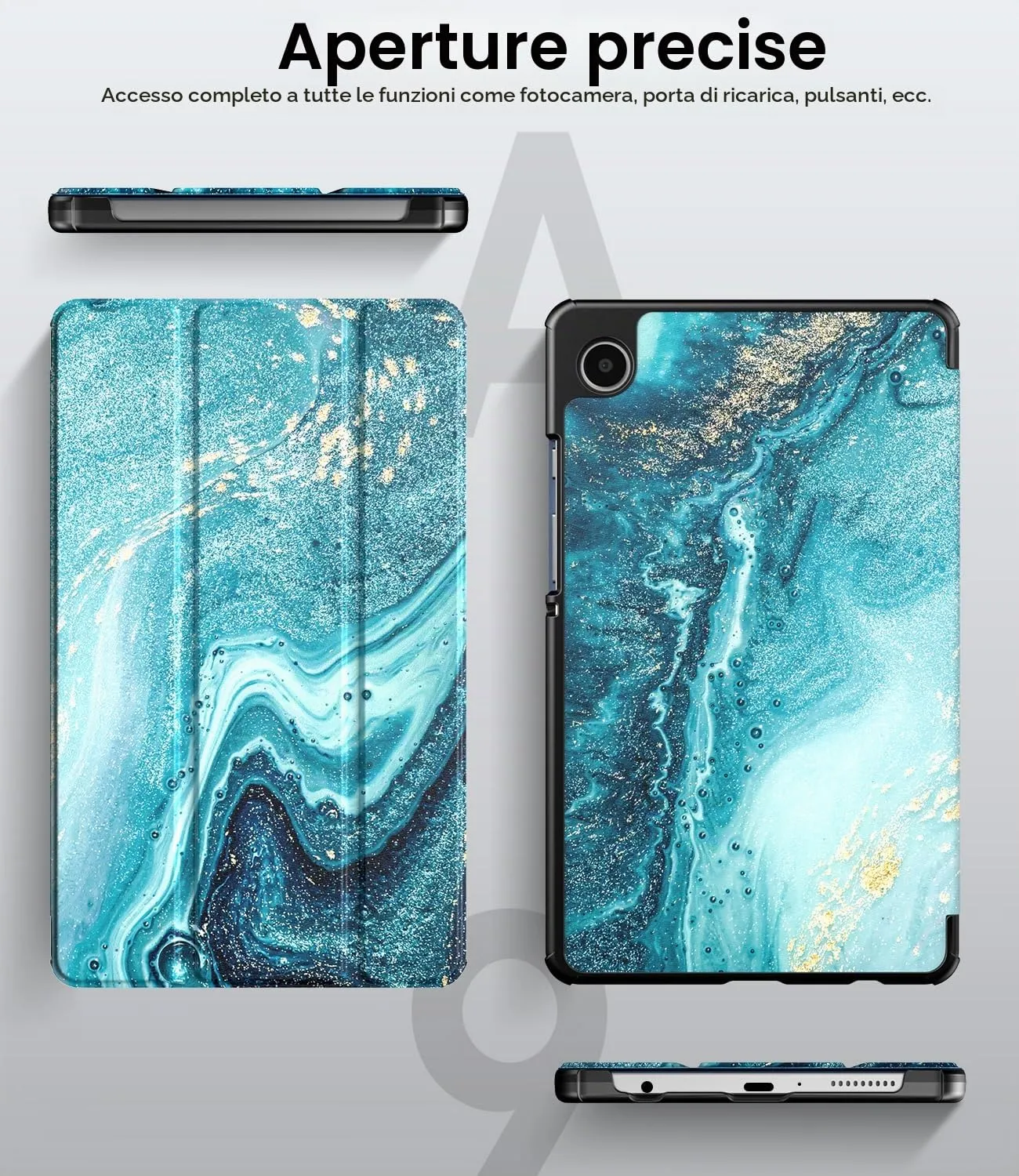 TiMOVO Cover per Samsung Galaxy Tab A11/A9 8,7 Pollici, Doratura - immagine 6