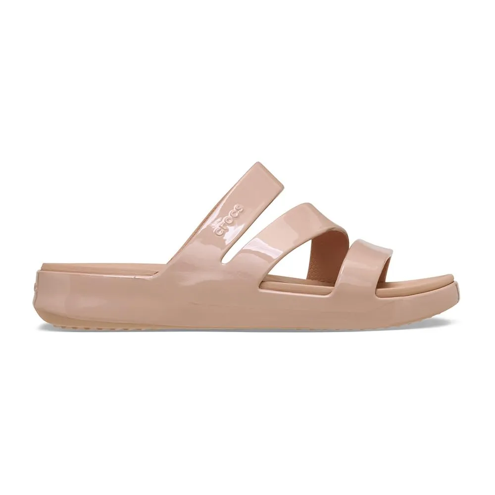 Crocs Getaway Patent Strappy Sandalo, Rosa Caramello, Donna, EU 42-43 - immagine 1