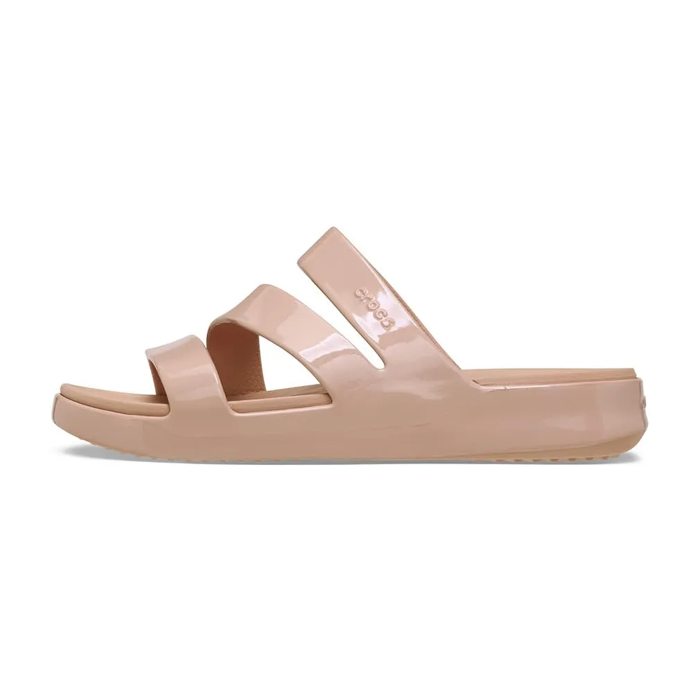 Crocs Getaway Patent Strappy Sandalo, Rosa Caramello, Donna, EU 42-43 - immagine 2
