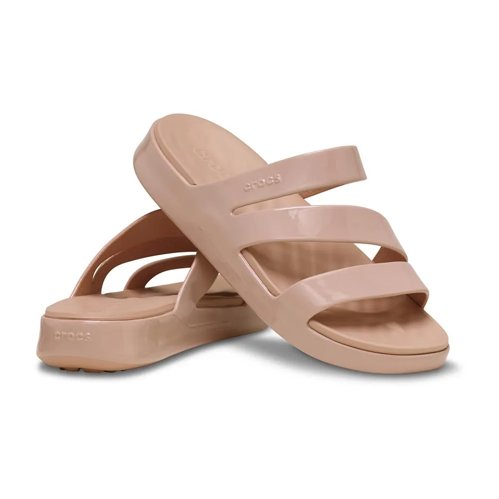 Crocs Getaway Patent Strappy Sandalo, Rosa Caramello, Donna, EU 42-43 - immagine 3