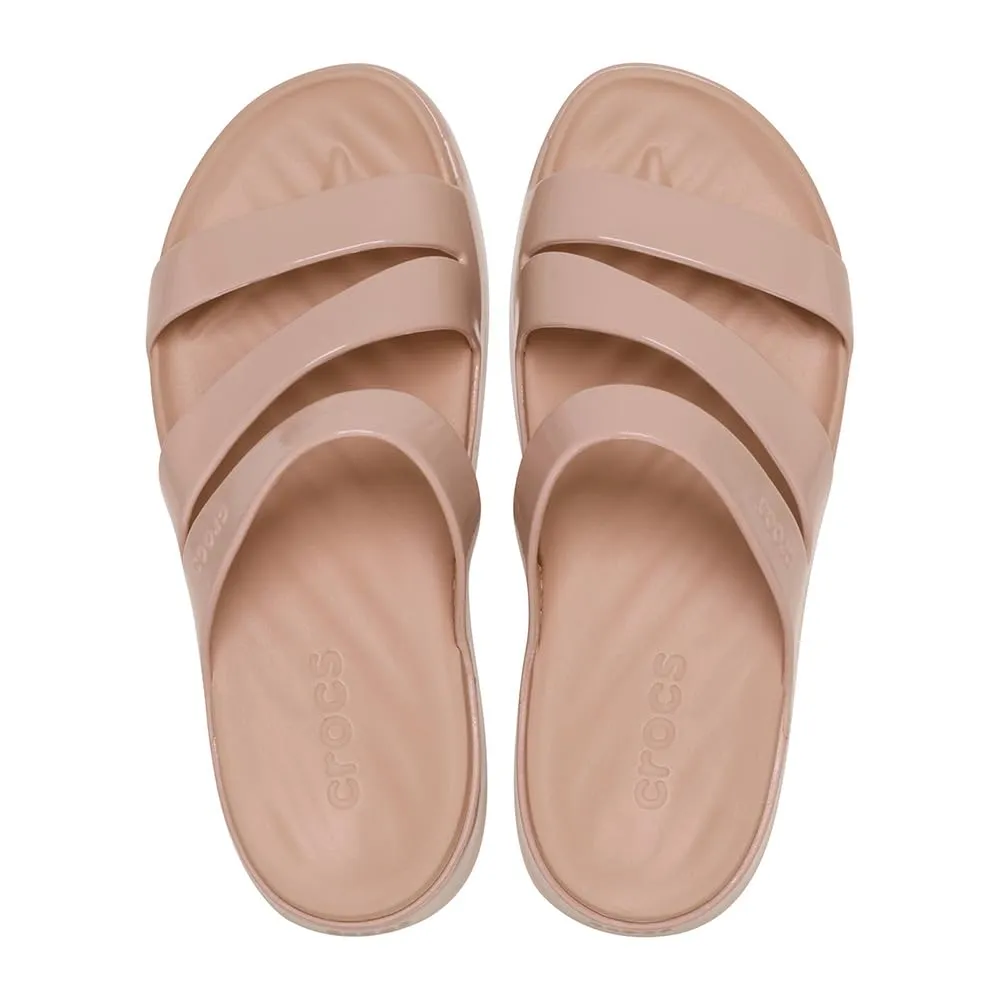 Crocs Getaway Patent Strappy Sandalo, Rosa Caramello, Donna, EU 42-43 - immagine 4