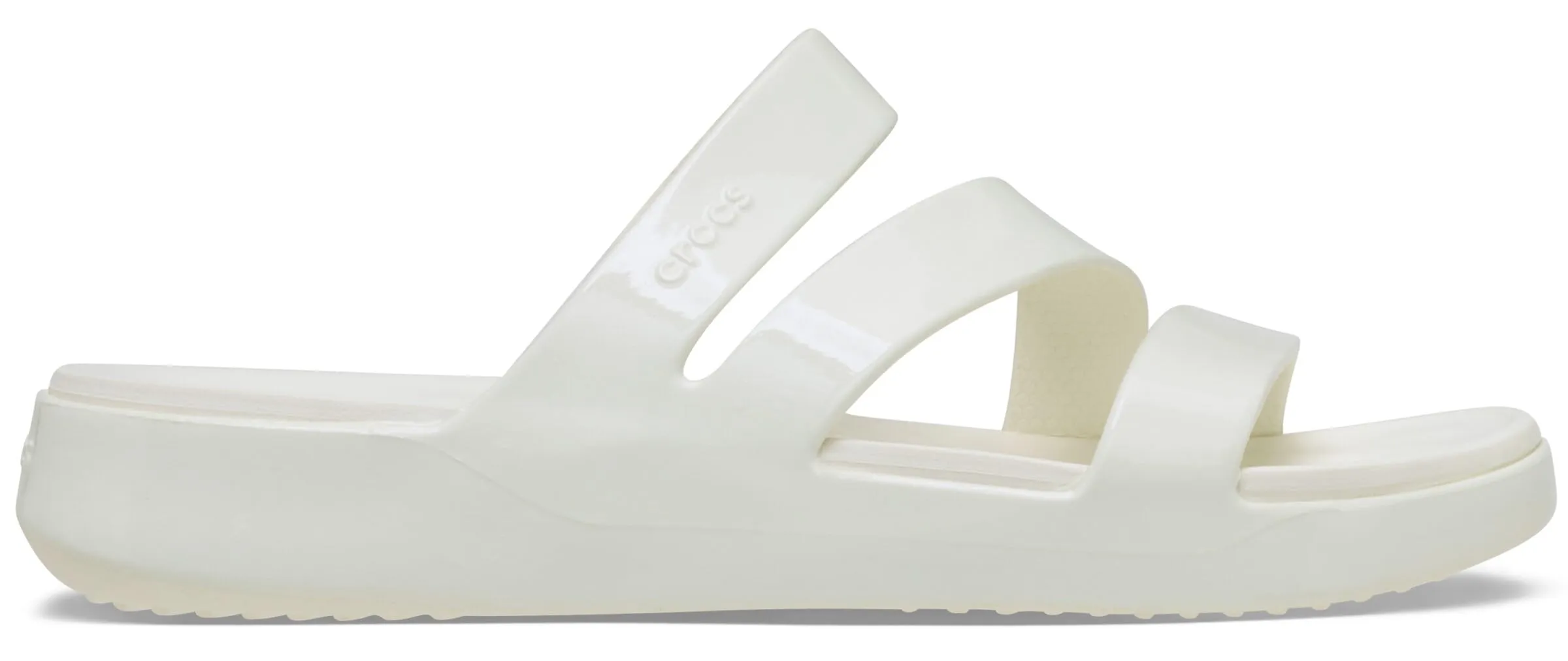 Crocs Getaway Patent Strappy Sandalo, Gesso, Donna, EU 42-43 - immagine 5