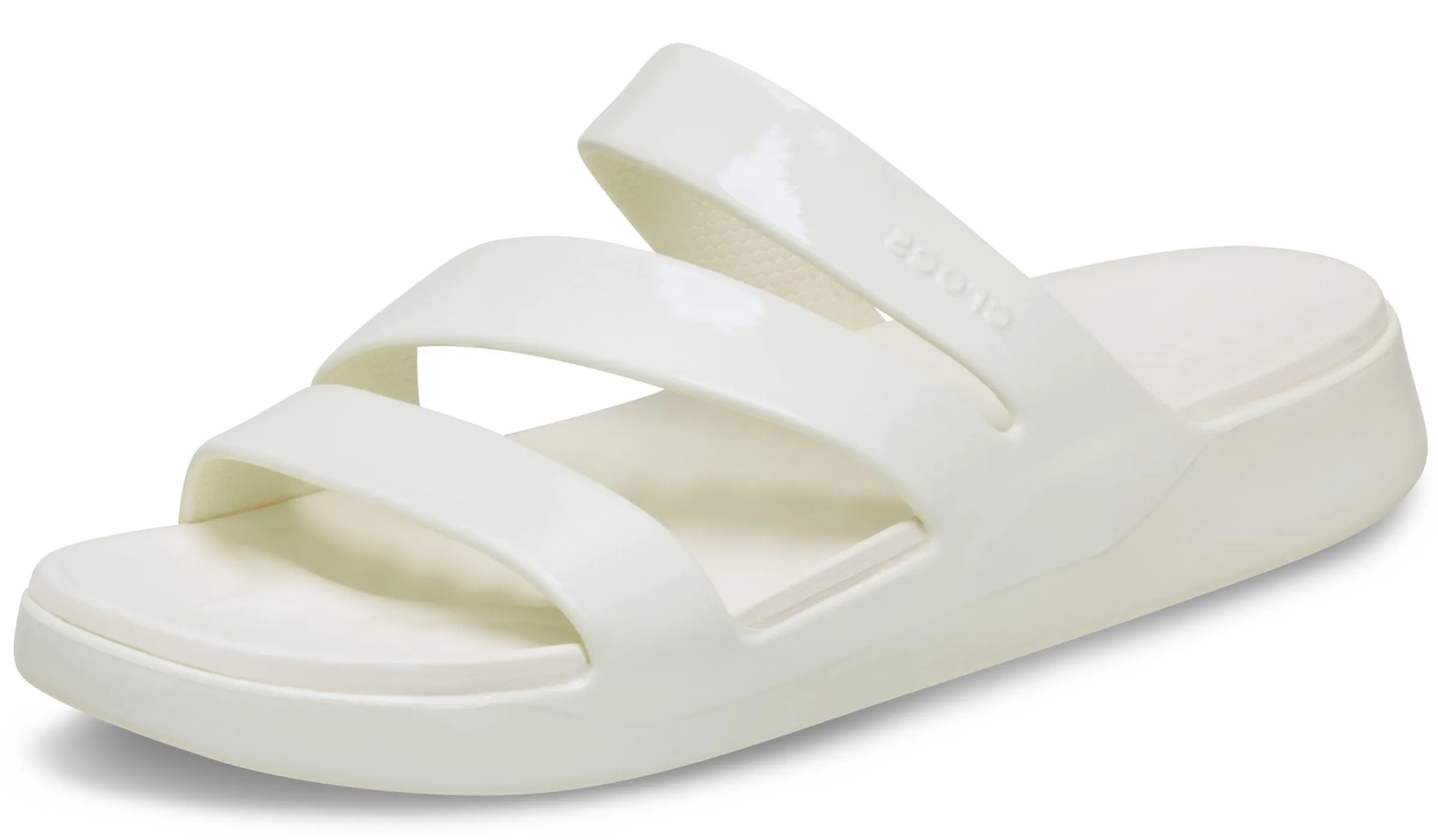 Crocs Getaway Patent Strappy Sandalo, Gesso, Donna, EU 34-35 - immagine 1