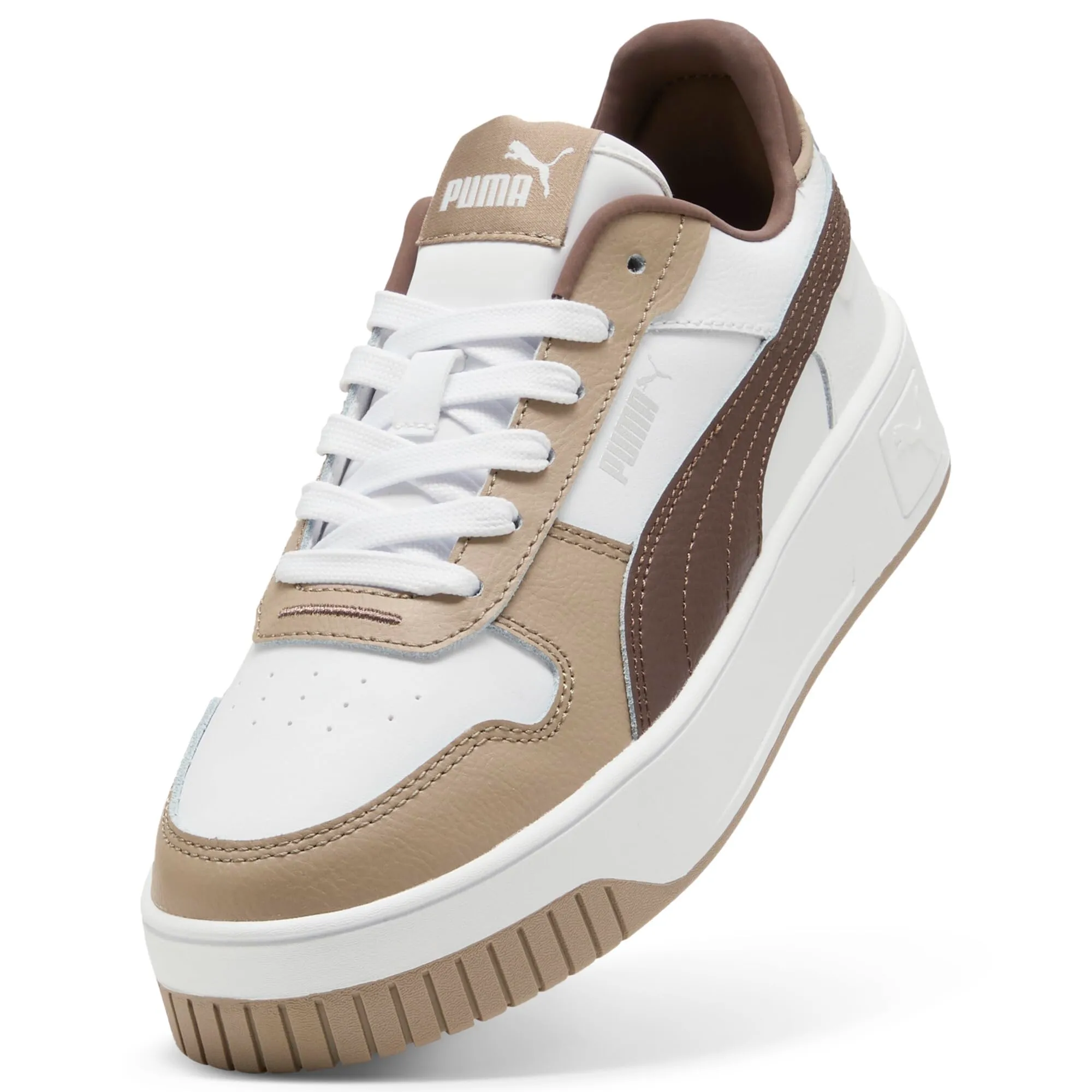 Puma Carina Street Sneaker, White-Flat Bronze-Ice Coffee, 40, Puma caffè Freddo in Bronzo Piatto Bianco, 41 EU - immagine 7