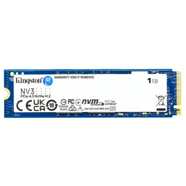 Kingston 1TB NV3 M.2 2280 Pcie 4.0 Nvme SSD SNV3S/1000G - immagine 1