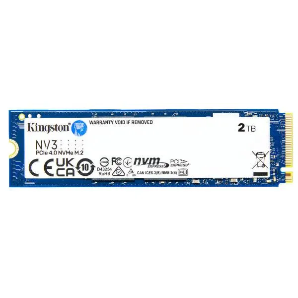 Kingston 2TB NV3 M.2 2280 Pcie 4.0 Nvme SSD SNV3S/2000G - immagine 1