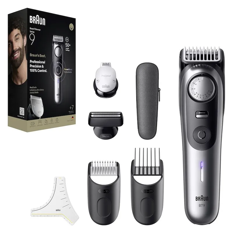 Braun Regolabarba Series 9 Bt 9520 Cromo - immagine 1