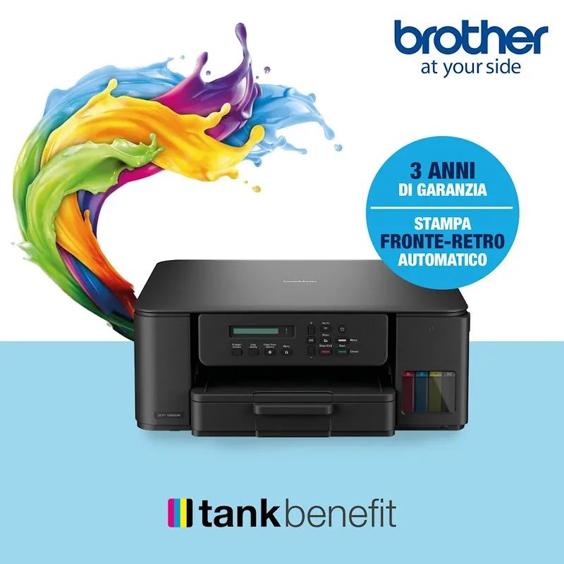 Brother Stampante 3in1 inkjet Dcpt580dw Nero - immagine 1